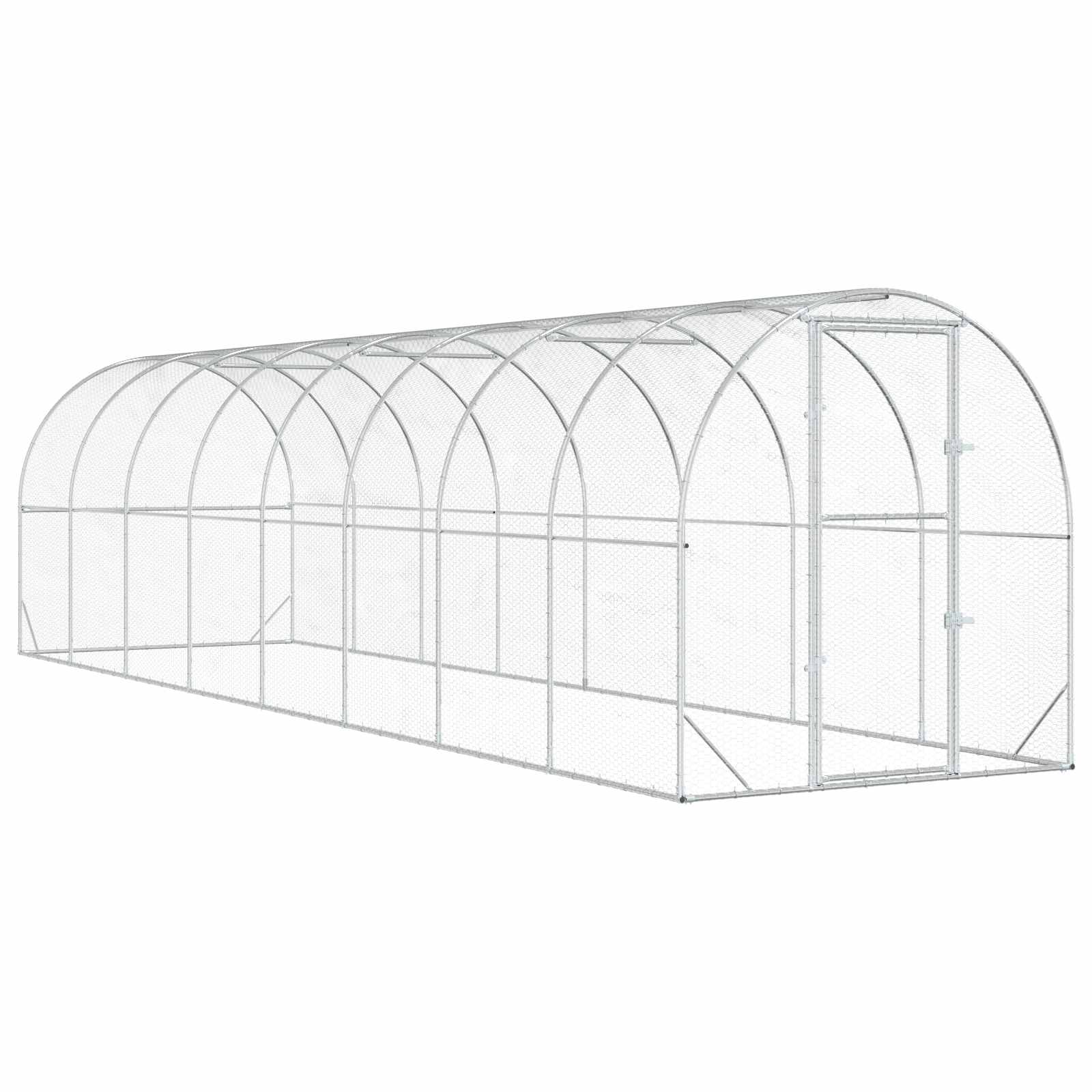 Kippenhok zilver 800 x 200 x 200 cm Gegalvaniseerd staal image 1