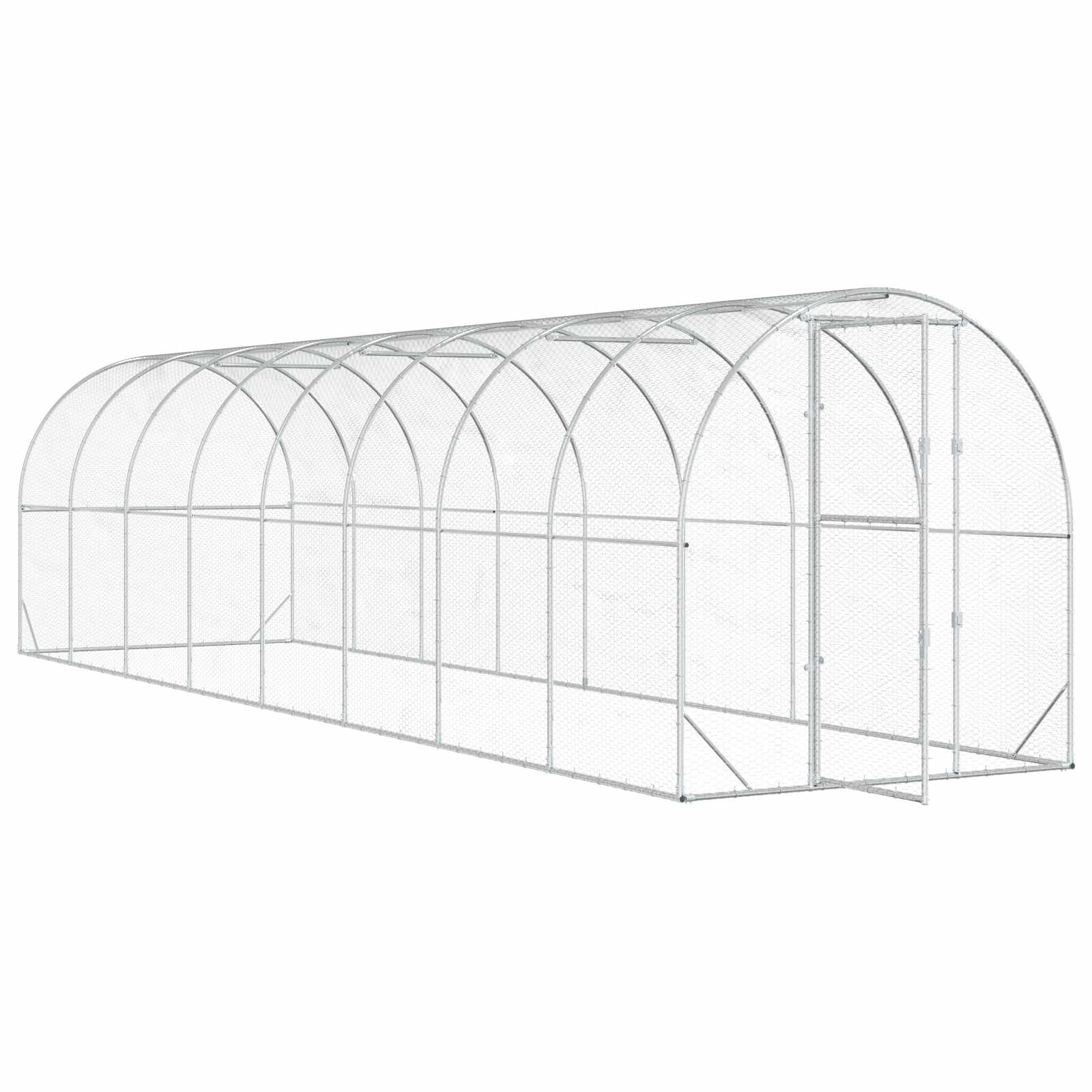 Kippenhok zilver 800 x 200 x 200 cm Gegalvaniseerd staal image 2