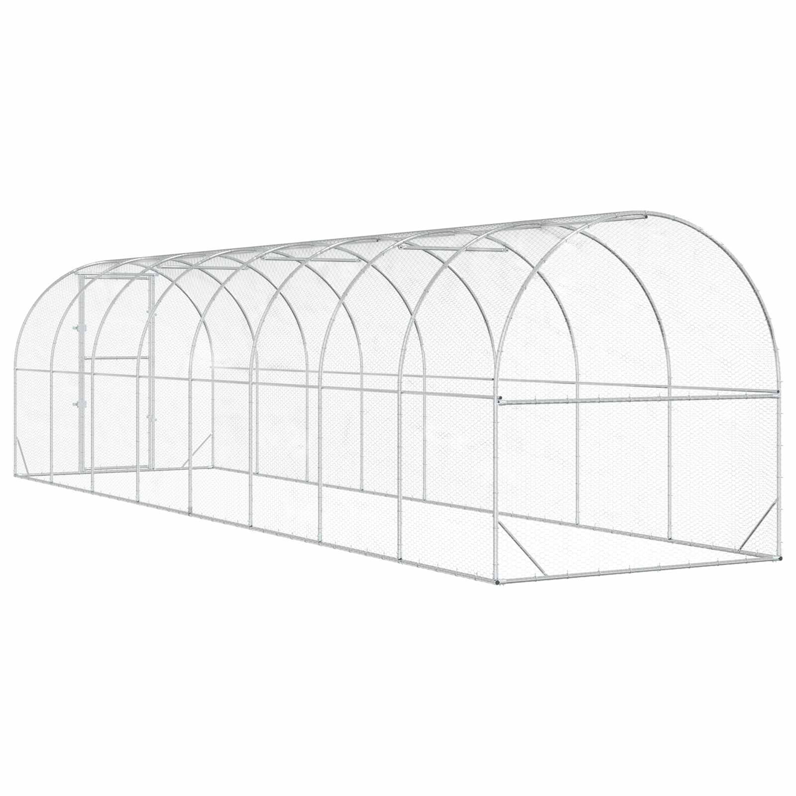 Kippenhok zilver 800 x 200 x 200 cm Gegalvaniseerd staal image 5
