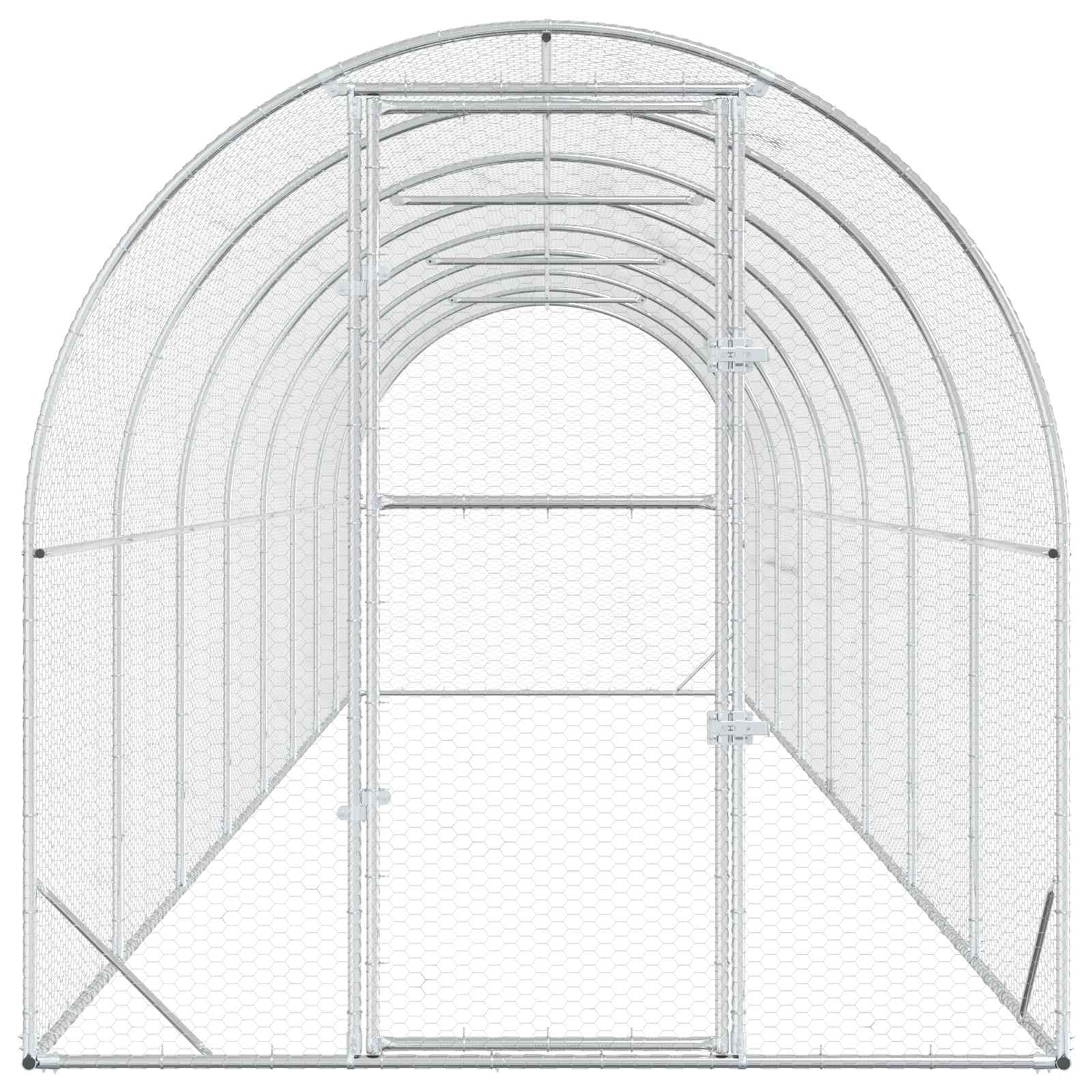 Kippenhok zilver 800 x 200 x 200 cm Gegalvaniseerd staal image 3