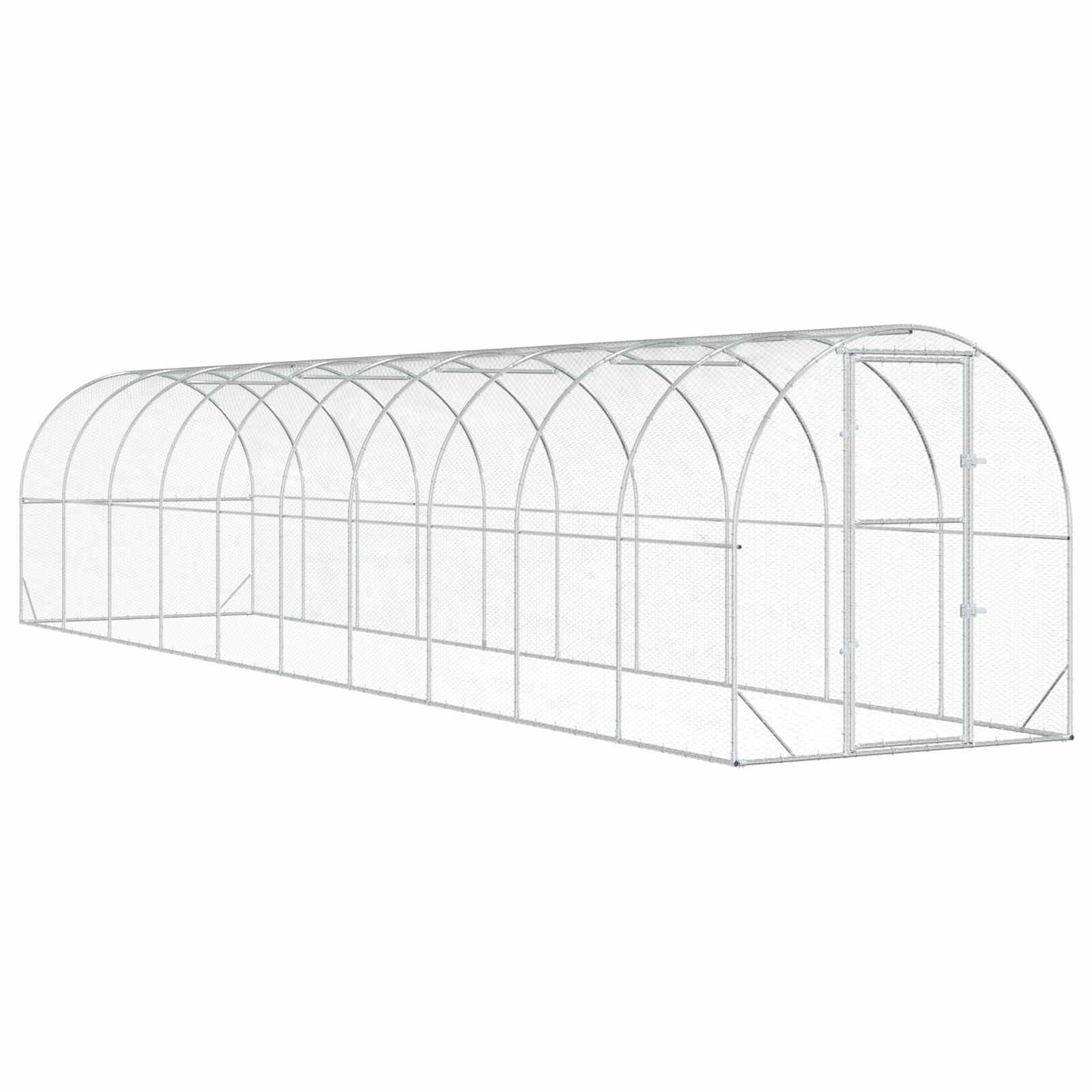 Kippenhok zilver 1000 x 200 x 200 cm Gegalvaniseerd staal image 1