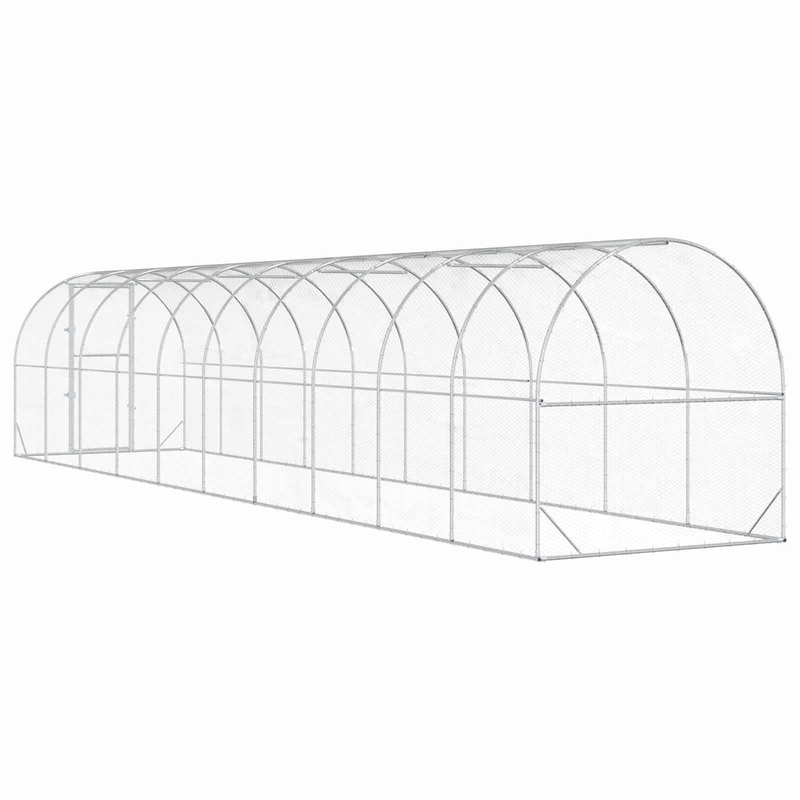 Kippenhok zilver 1000 x 200 x 200 cm Gegalvaniseerd staal image 5