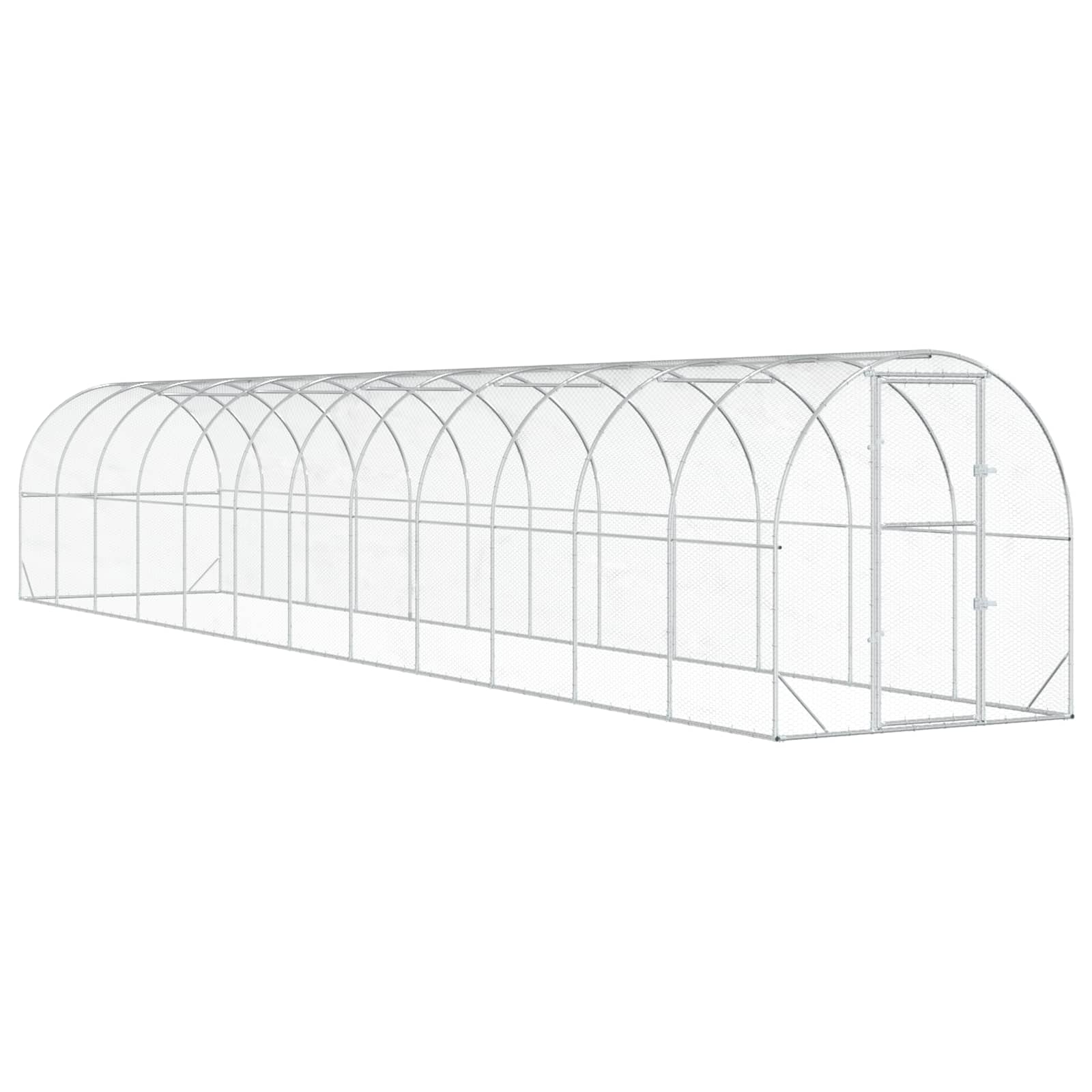 Kippenhok zilver 1200 x 200 x 200 cm Gegalvaniseerd staal image 1