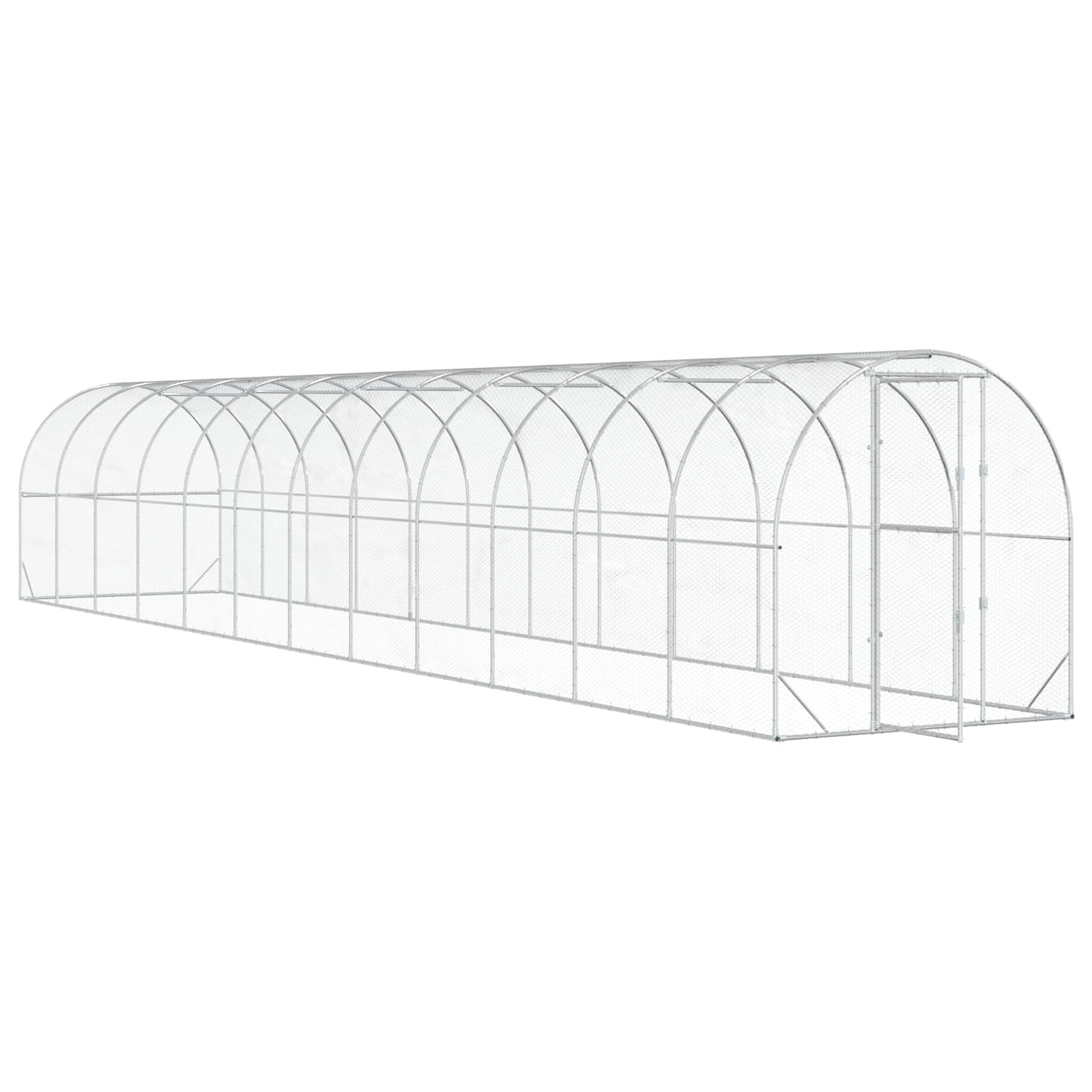Kippenhok zilver 1200 x 200 x 200 cm Gegalvaniseerd staal image 2