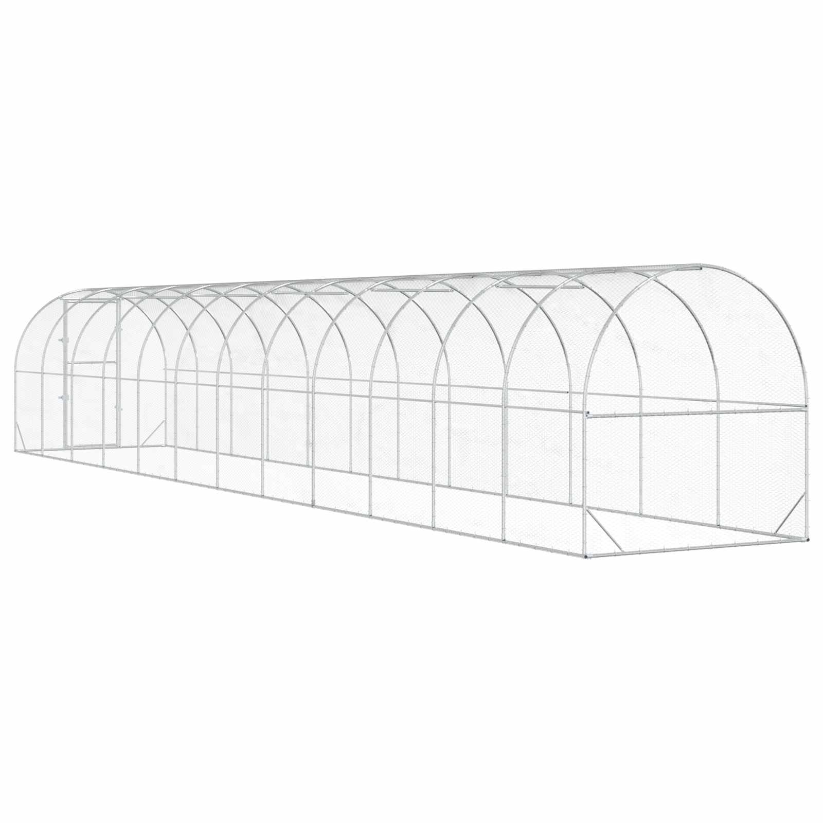 Kippenhok zilver 1200 x 200 x 200 cm Gegalvaniseerd staal image 5