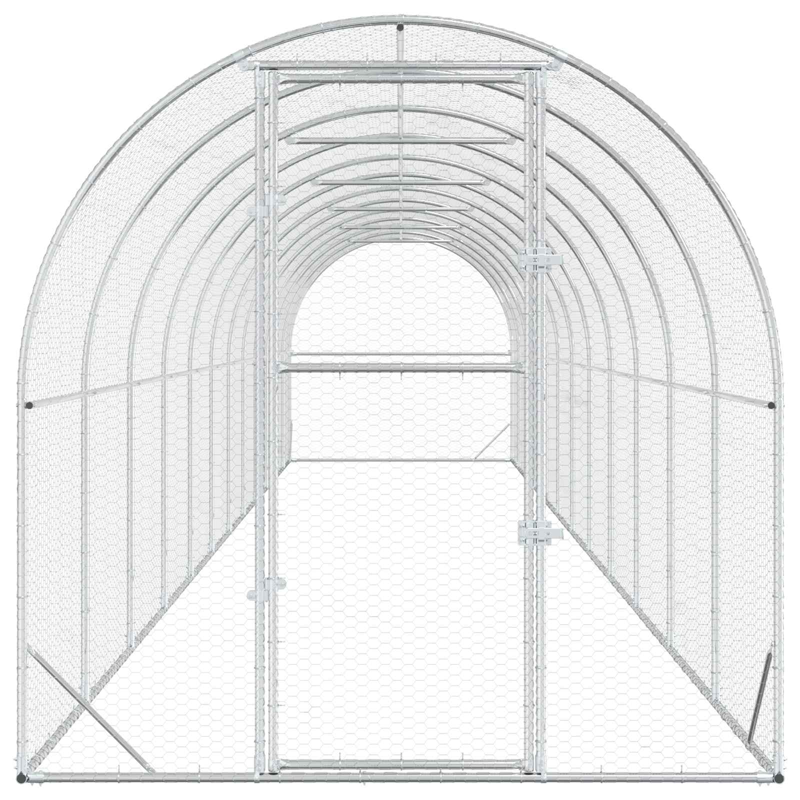 Kippenhok zilver 1200 x 200 x 200 cm Gegalvaniseerd staal image 3