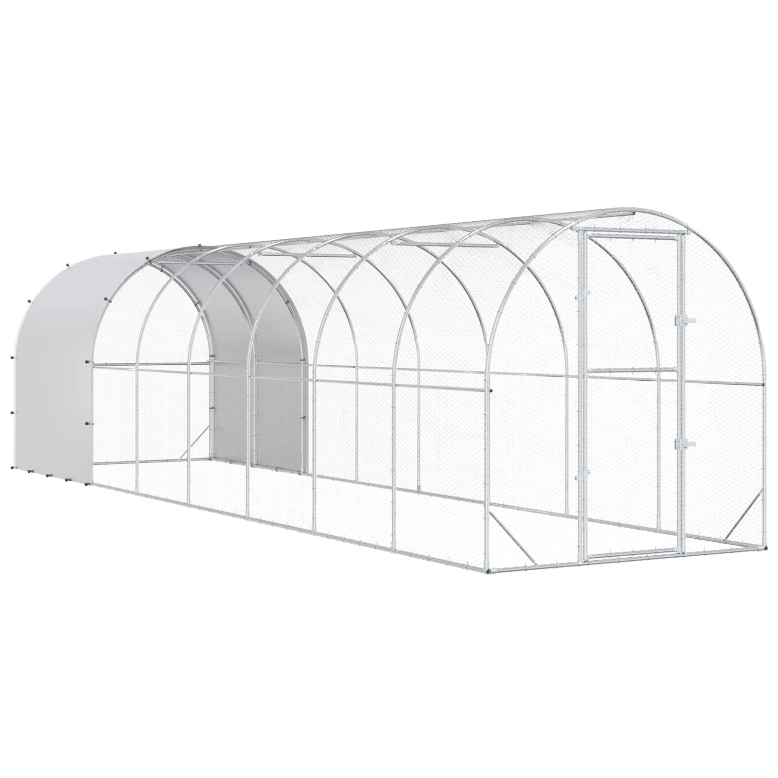 Kippenhok zilver 800 x 200 x 200 cm Gegalvaniseerd staal image 2