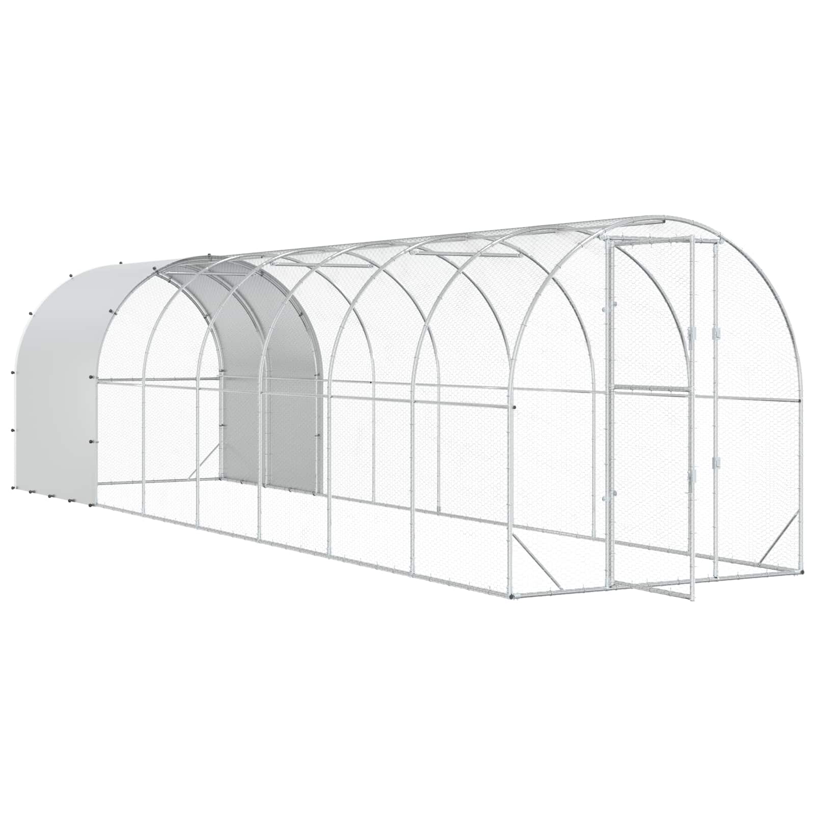 Kippenhok zilver 800 x 200 x 200 cm Gegalvaniseerd staal image 3