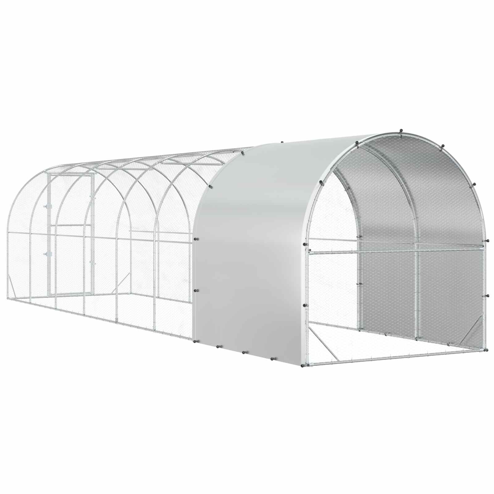Kippenhok zilver 800 x 200 x 200 cm Gegalvaniseerd staal image 6