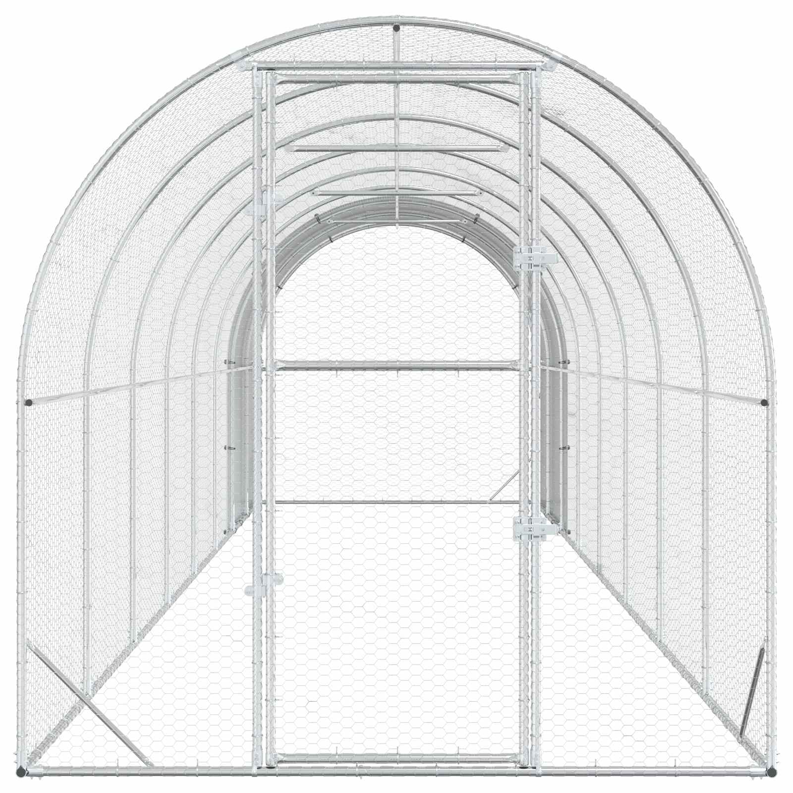 Kippenhok zilver 800 x 200 x 200 cm Gegalvaniseerd staal image 4