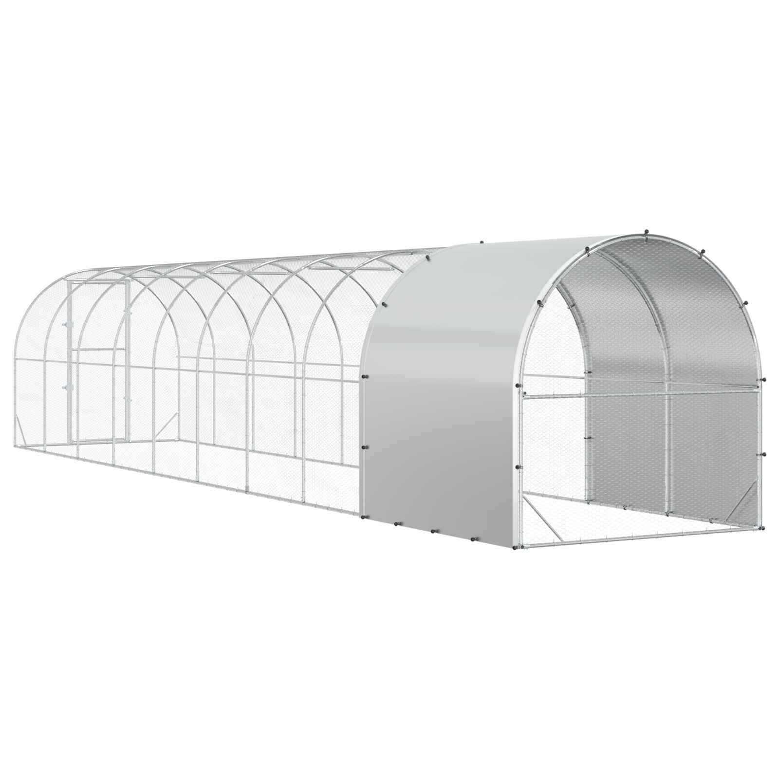 Kippenhok zilver 1000 x 200 x 200 cm Gegalvaniseerd staal image 5