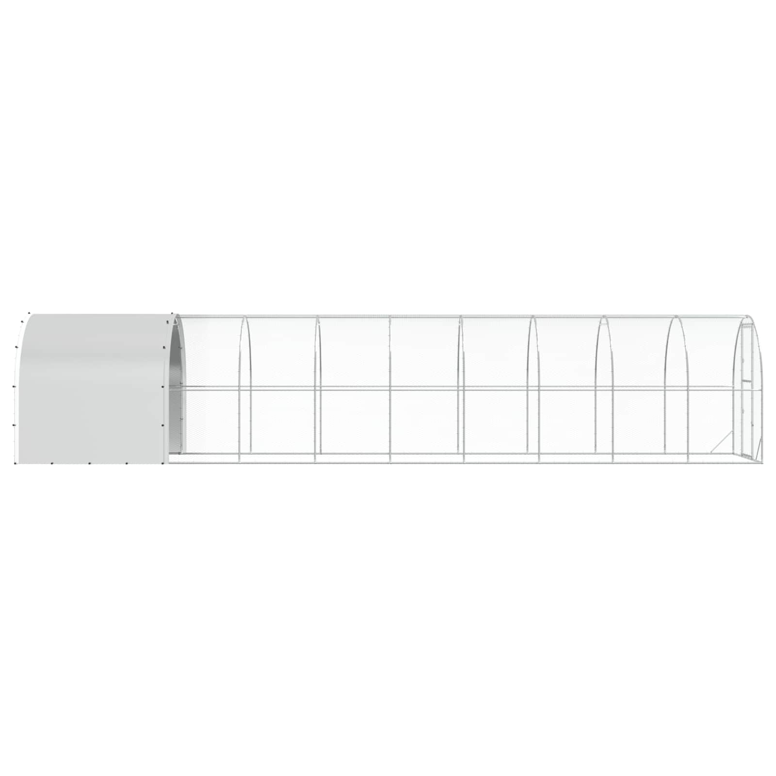 Kippenhok zilver 1000 x 200 x 200 cm Gegalvaniseerd staal image 4