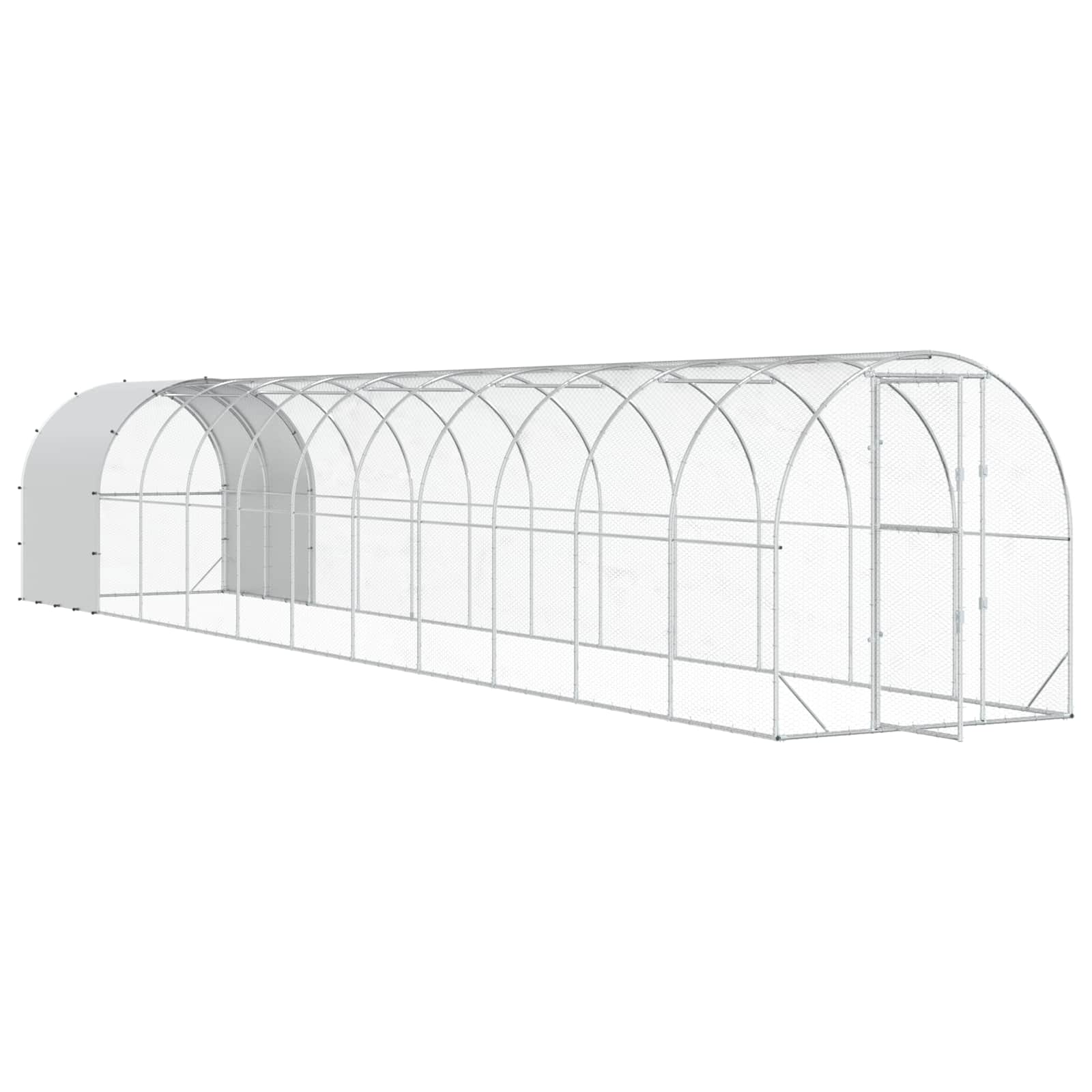 Kippenhok zilver 1200 x 200 x 200 cm Gegalvaniseerd staal image 2