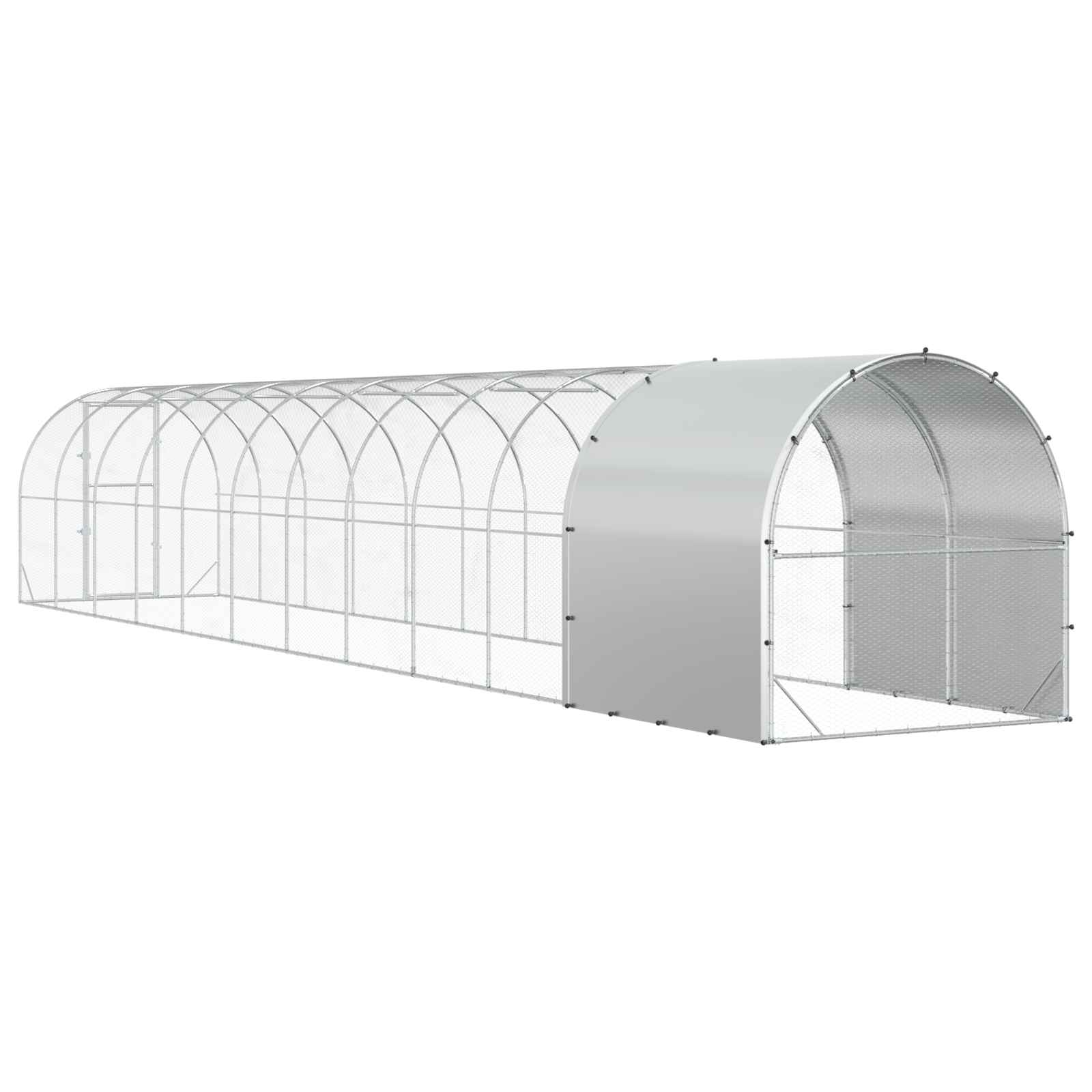Kippenhok zilver 1200 x 200 x 200 cm Gegalvaniseerd staal image 5