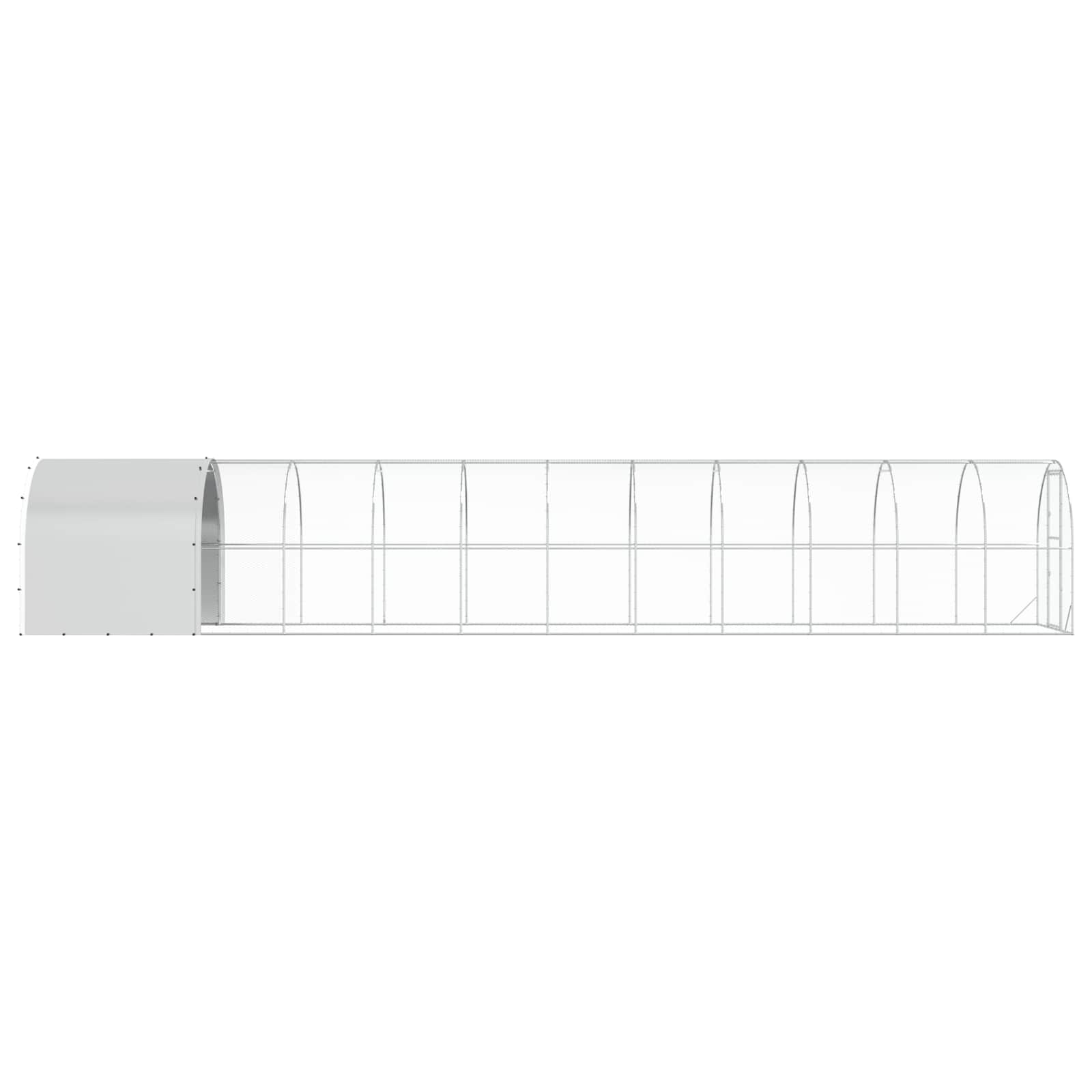 Kippenhok zilver 1200 x 200 x 200 cm Gegalvaniseerd staal image 4