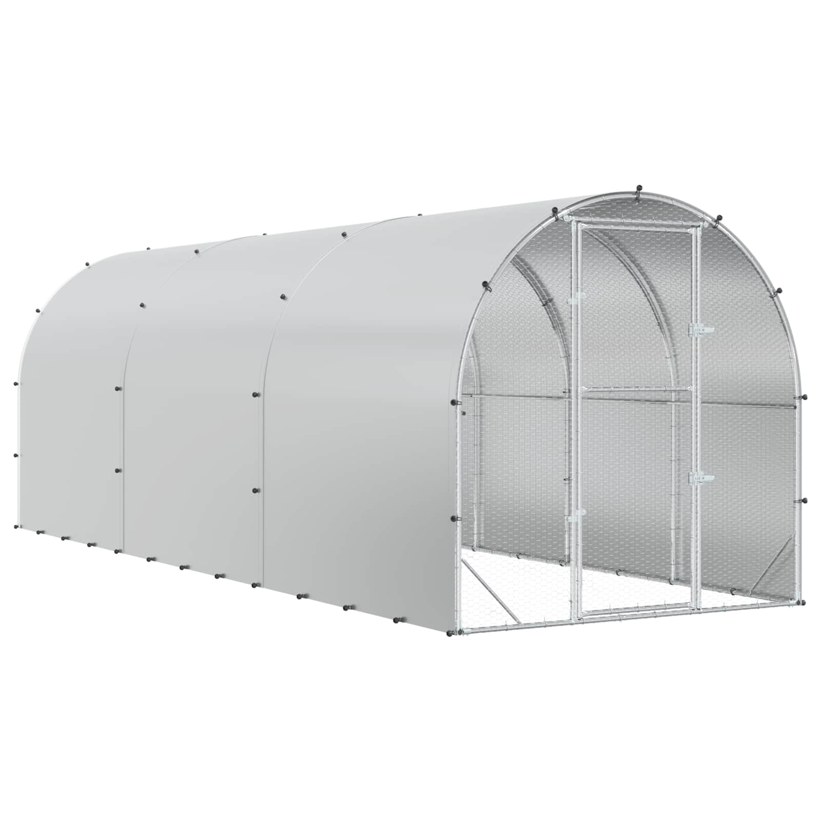Kippenhok zilver 600 x 200 x 200 cm Gegalvaniseerd staal image 1
