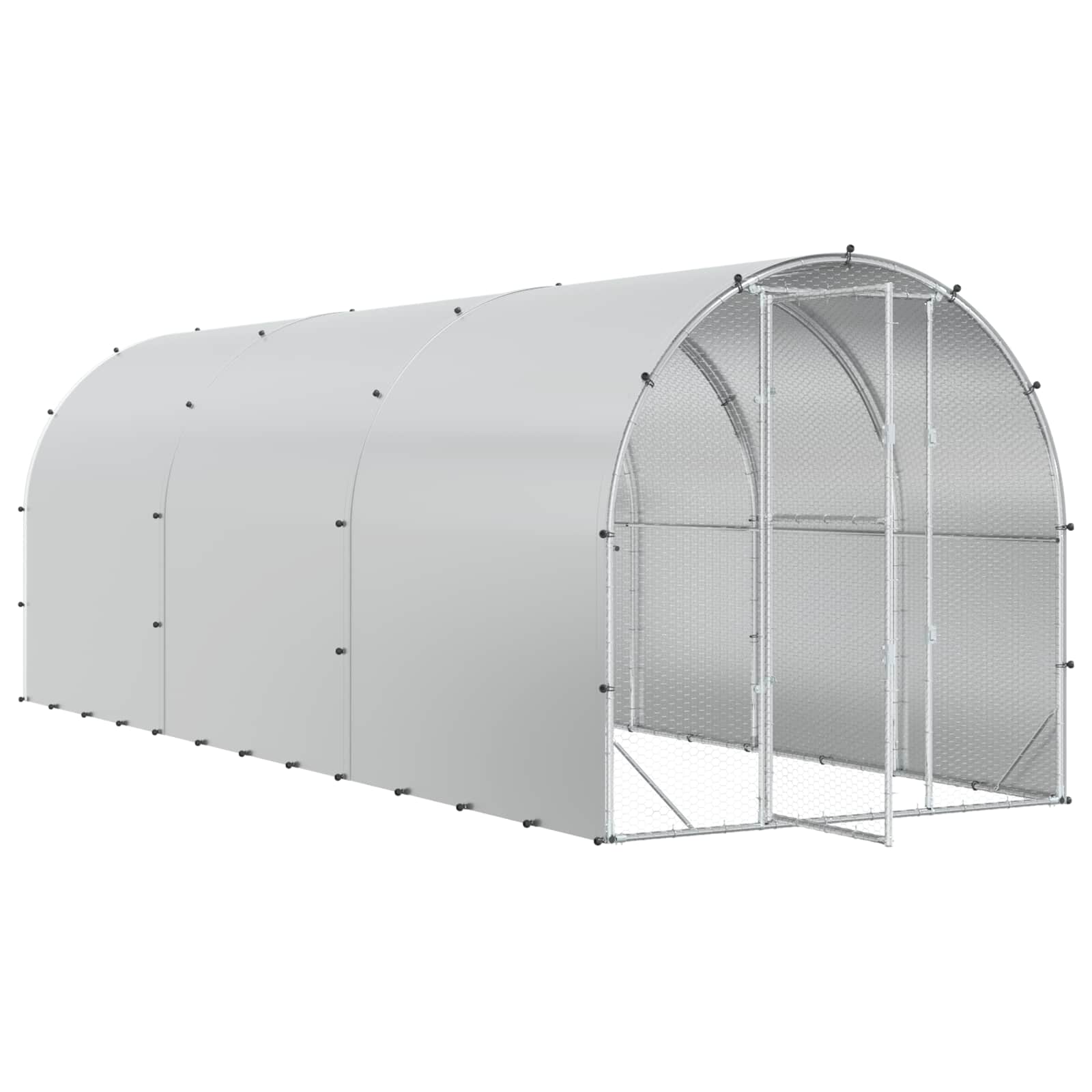 Kippenhok zilver 600 x 200 x 200 cm Gegalvaniseerd staal image 2