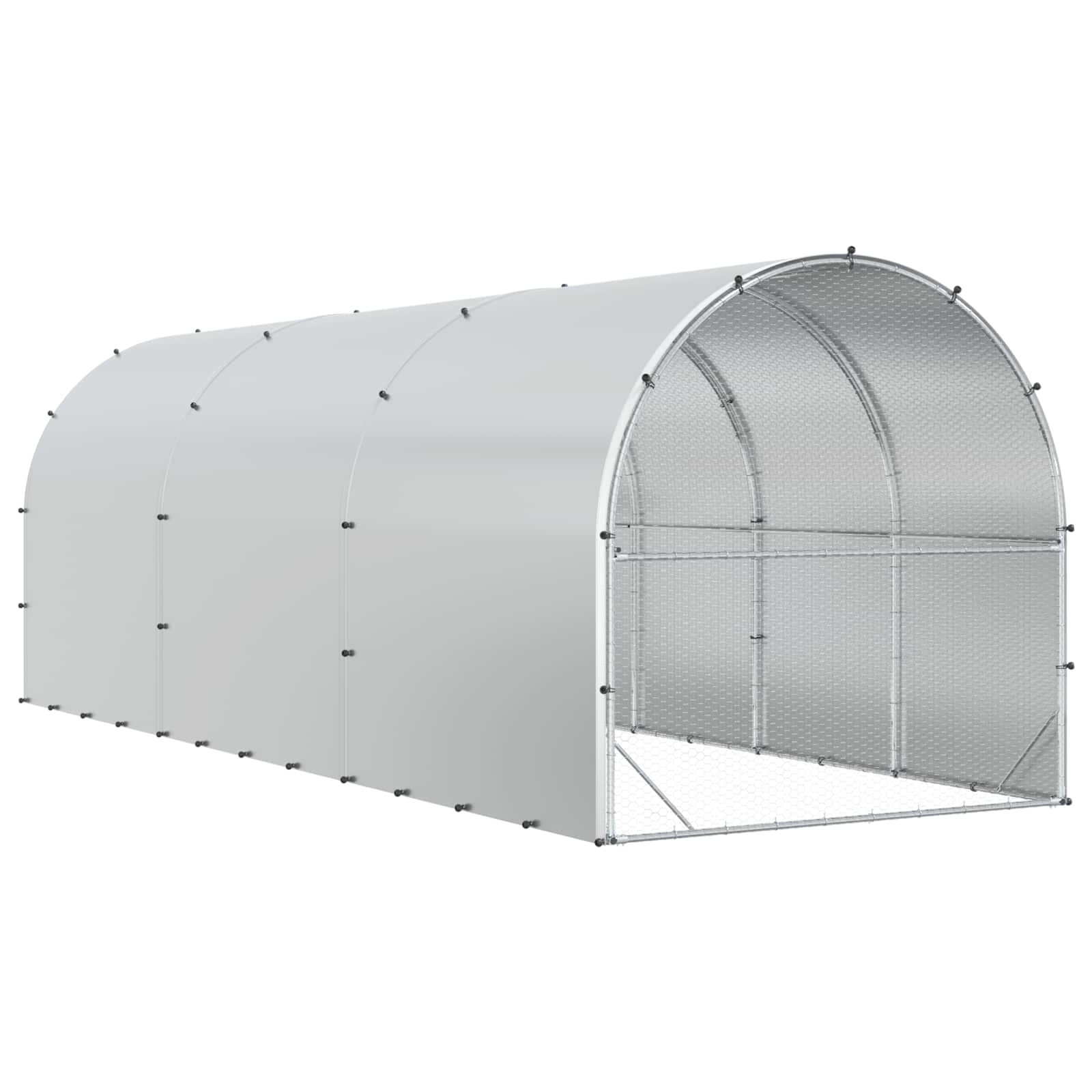 Kippenhok zilver 600 x 200 x 200 cm Gegalvaniseerd staal image 5