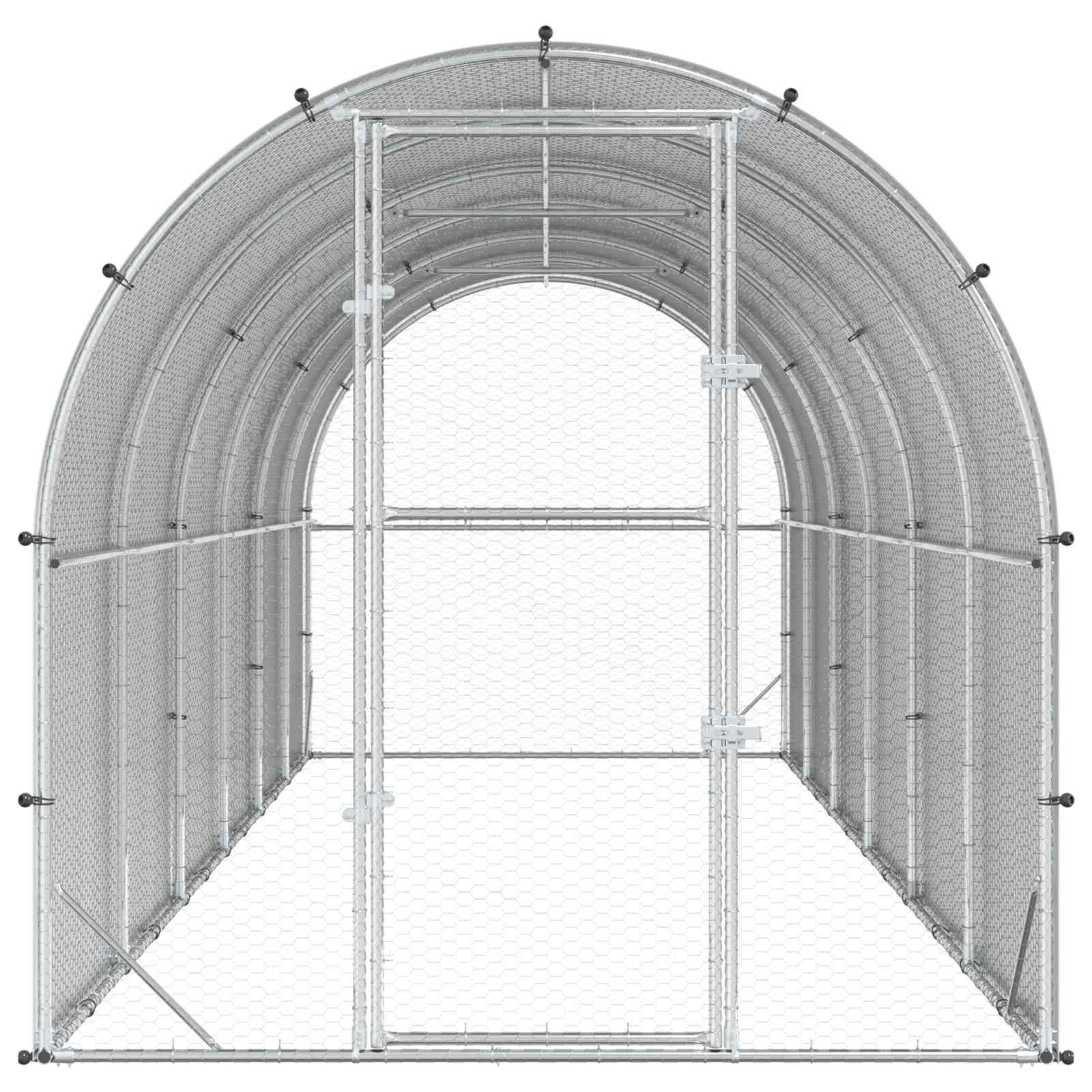 Kippenhok zilver 600 x 200 x 200 cm Gegalvaniseerd staal image 3