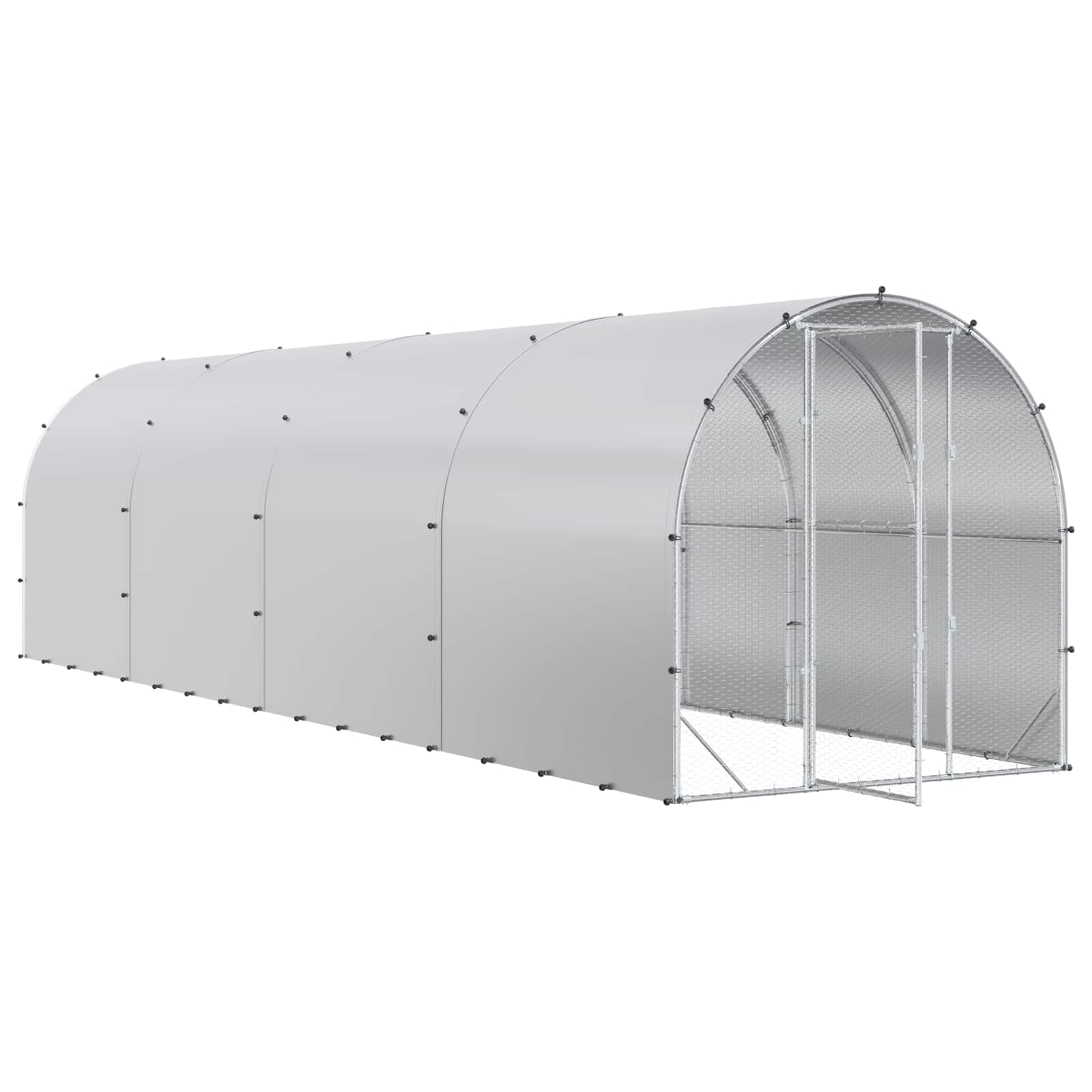 Kippenhok zilver 800 x 200 x 200 cm Gegalvaniseerd staal image 2
