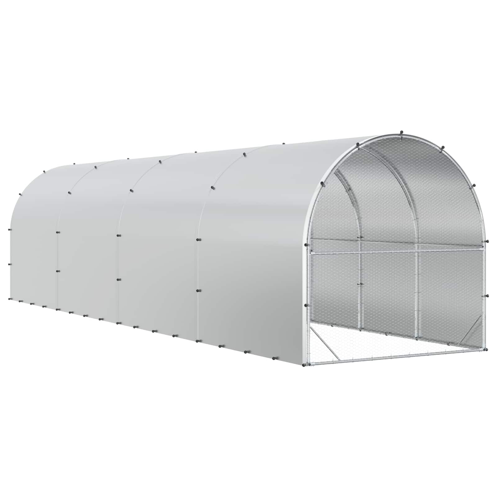 Kippenhok zilver 800 x 200 x 200 cm Gegalvaniseerd staal image 5