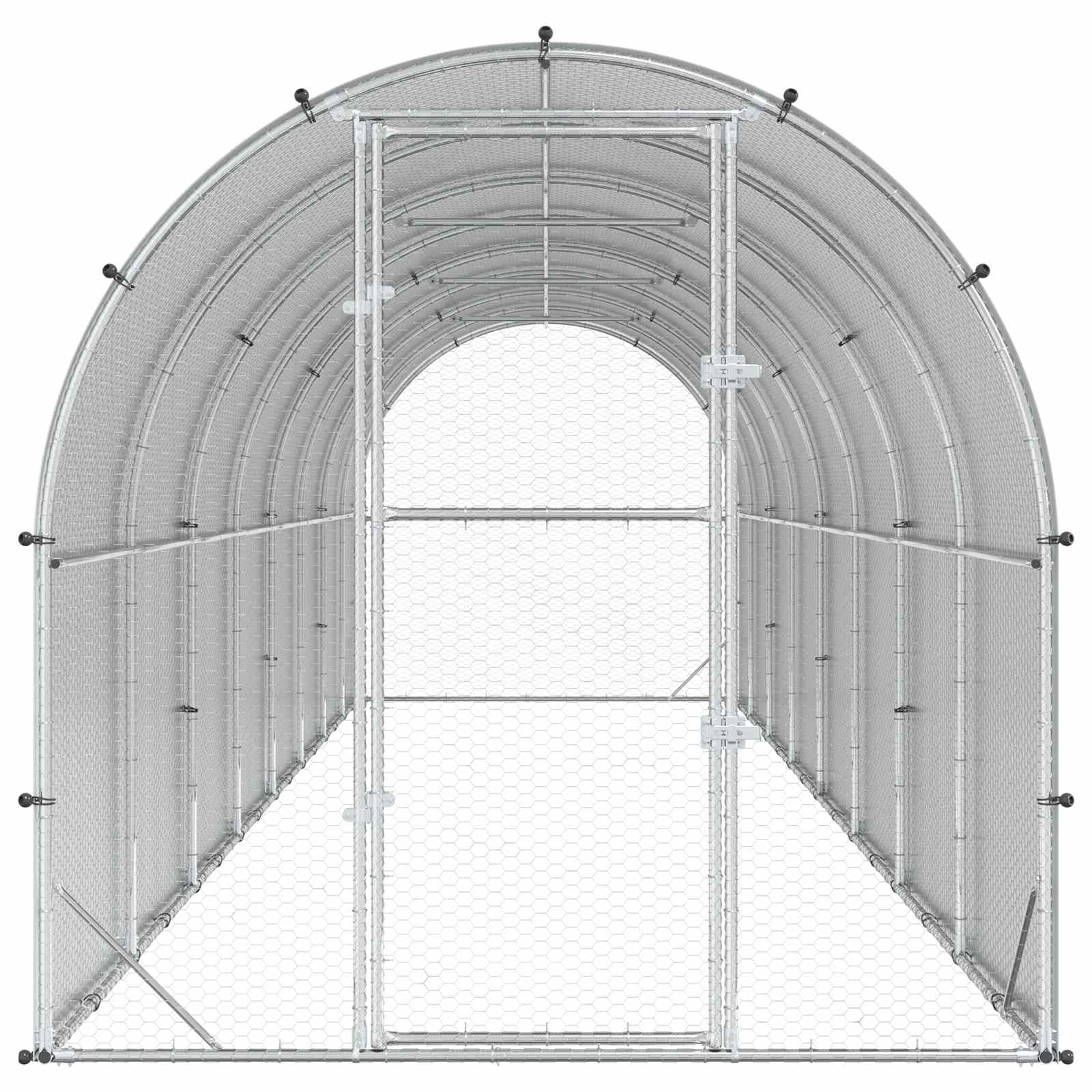 Kippenhok zilver 800 x 200 x 200 cm Gegalvaniseerd staal image 3