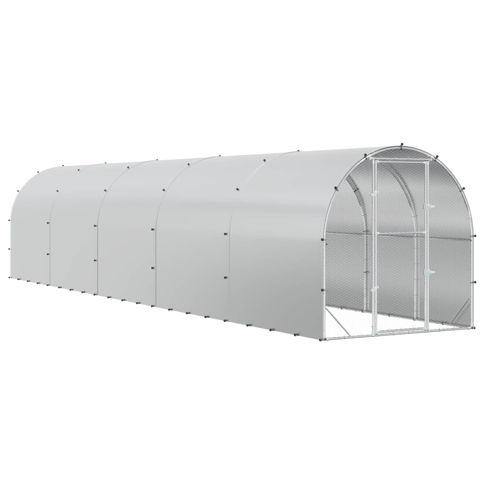 Kippenhok zilver 1000 x 200 x 200 cm Gegalvaniseerd staal image 1