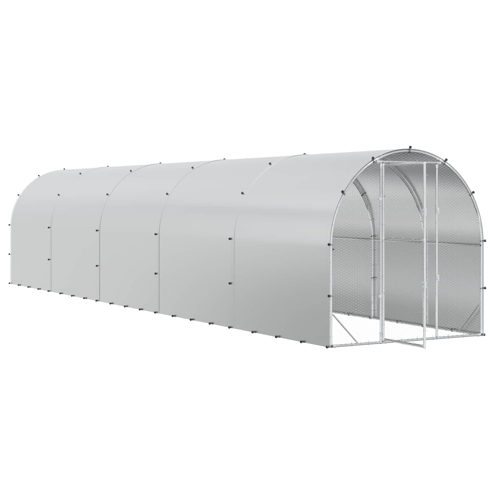Kippenhok zilver 1000 x 200 x 200 cm Gegalvaniseerd staal image 2