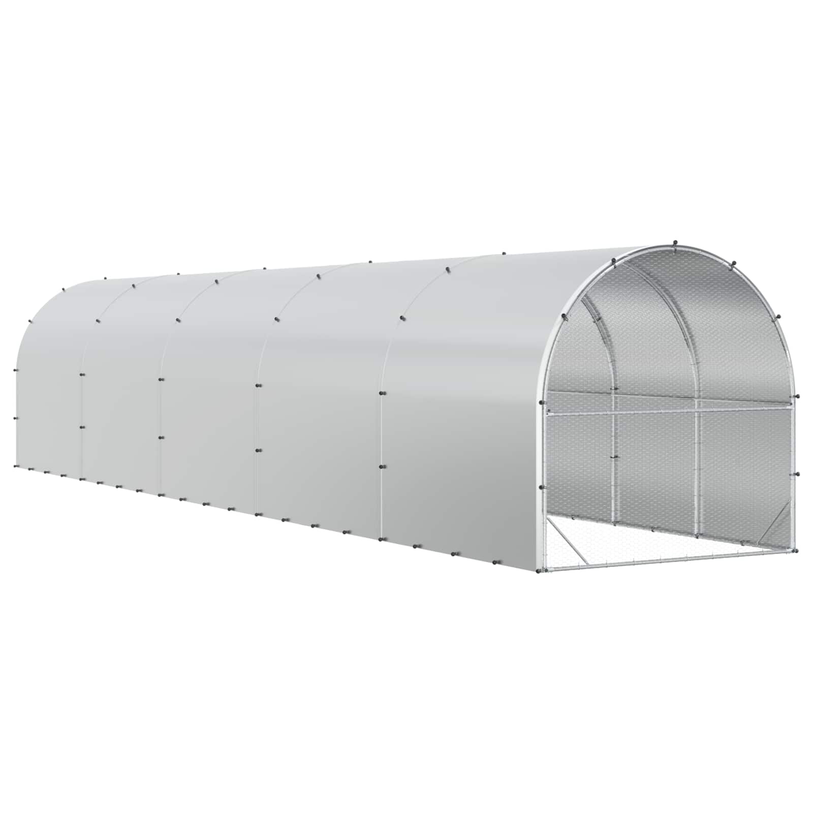 Kippenhok zilver 1000 x 200 x 200 cm Gegalvaniseerd staal image 5