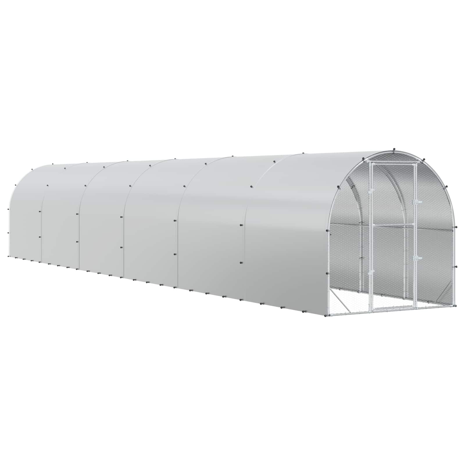 Kippenhok zilver 1200 x 200 x 200 cm Gegalvaniseerd staal image 1