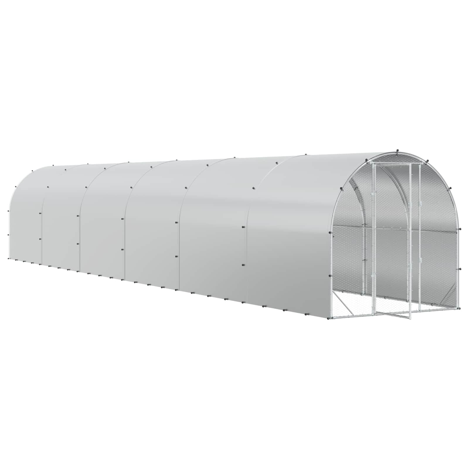 Kippenhok zilver 1200 x 200 x 200 cm Gegalvaniseerd staal image 2