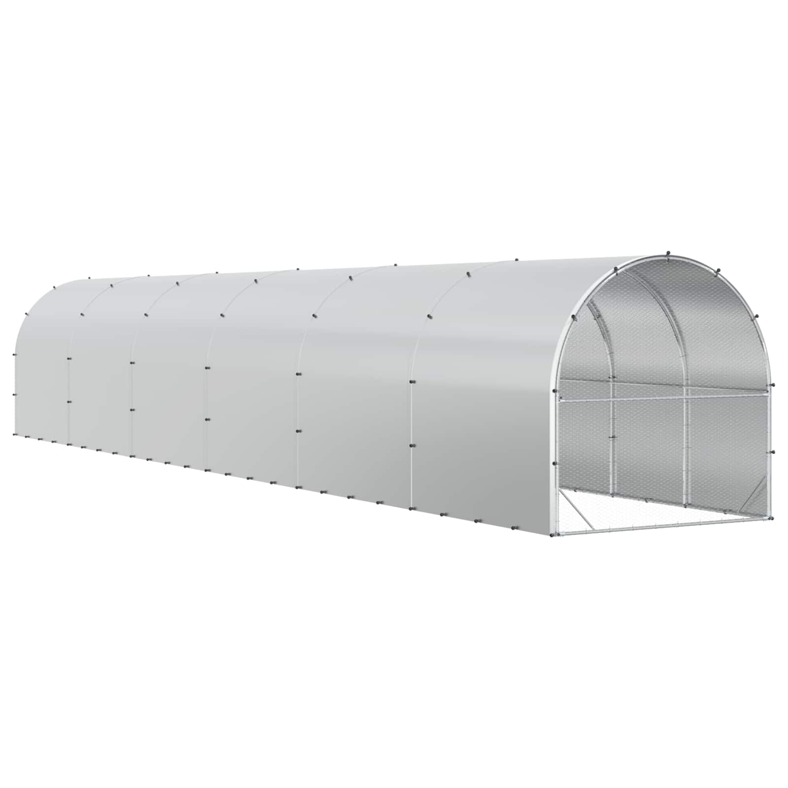 Kippenhok zilver 1200 x 200 x 200 cm Gegalvaniseerd staal image 5