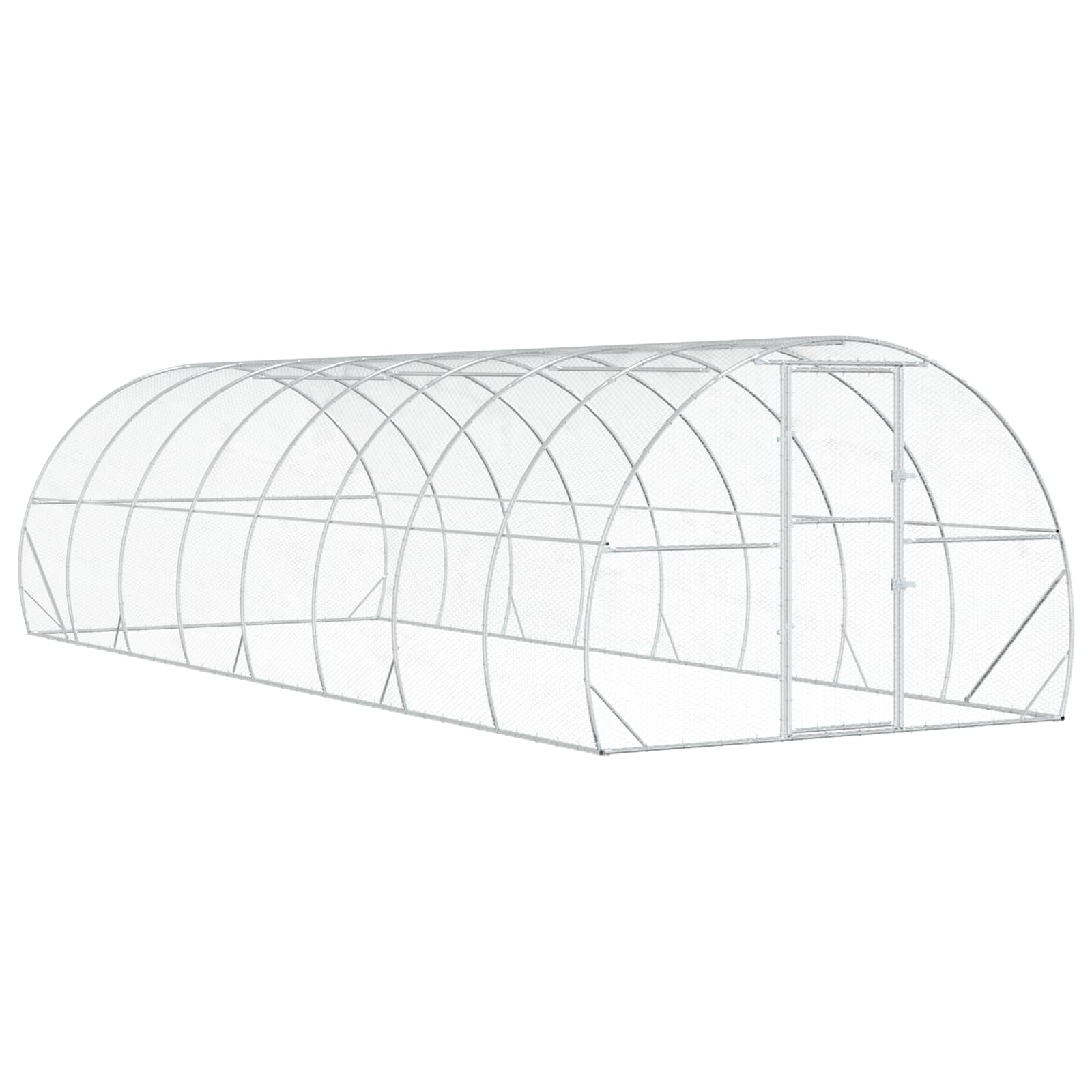 Kippenhok zilver 800 x 300 x 200 cm Gegalvaniseerd staal image 1