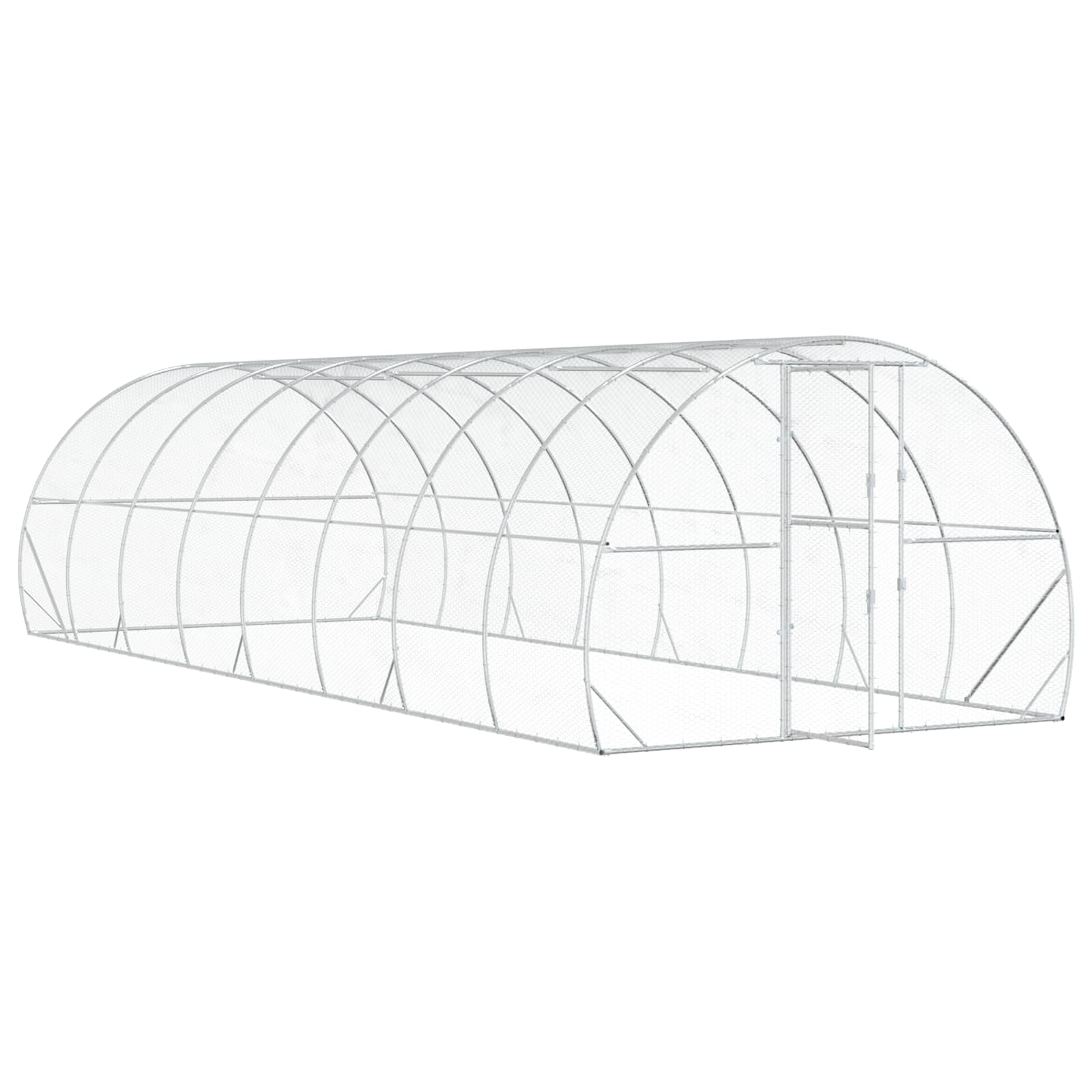 Kippenhok zilver 800 x 300 x 200 cm Gegalvaniseerd staal image 2