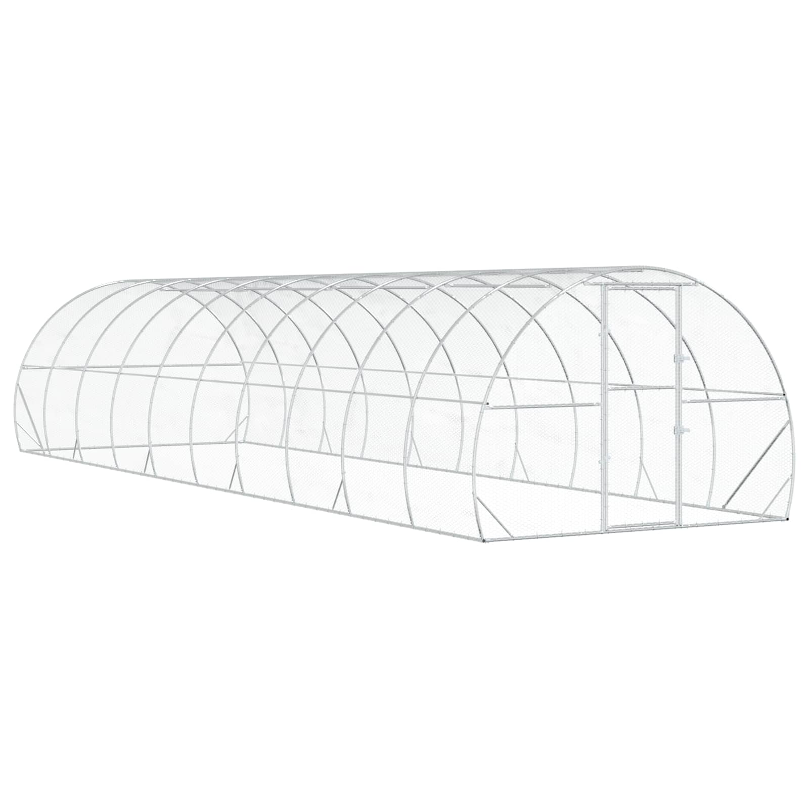 Kippenhok zilver 1000 x 300 x 200 cm Gegalvaniseerd staal image 1