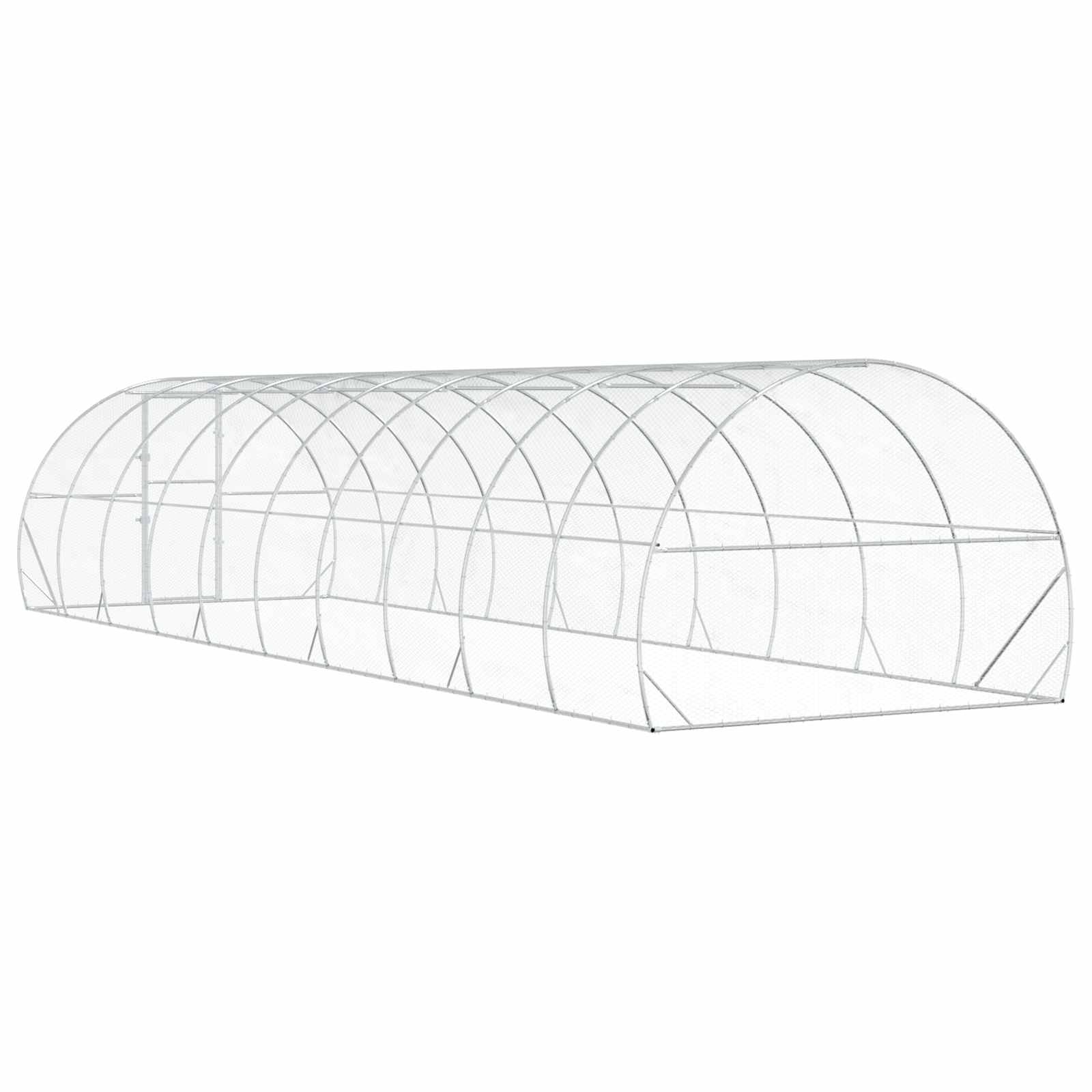 Kippenhok zilver 1000 x 300 x 200 cm Gegalvaniseerd staal image 5
