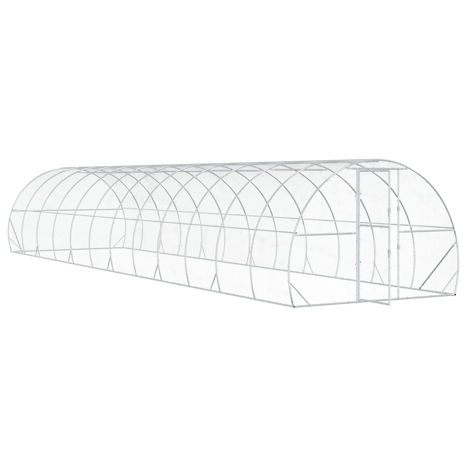 Kippenhok zilver 1200 x 300 x 200 cm Gegalvaniseerd staal image 3