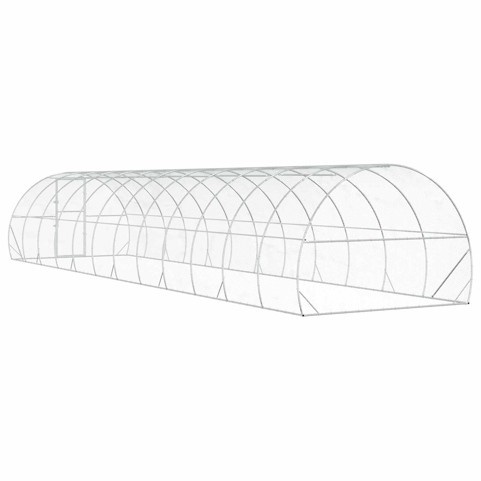Kippenhok zilver 1200 x 300 x 200 cm Gegalvaniseerd staal image 6