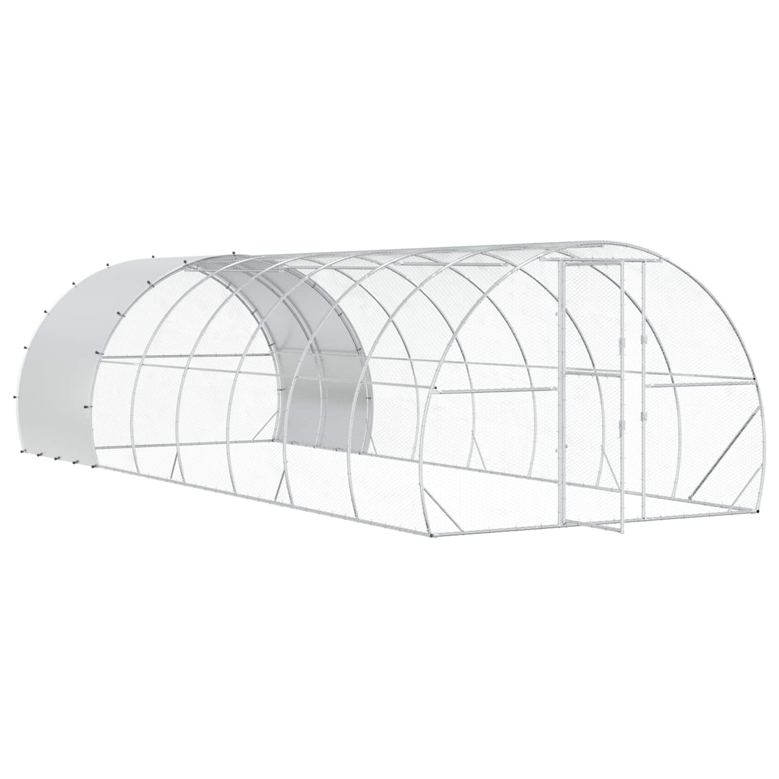 Kippenhok zilver 800 x 300 x 200 cm Gegalvaniseerd staal image 2