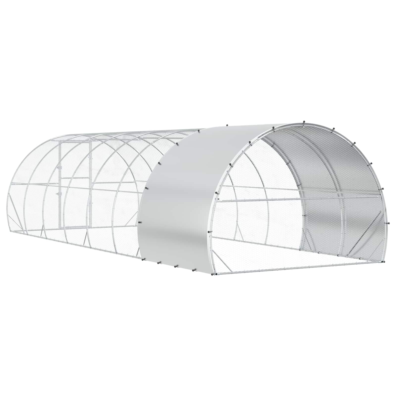 Kippenhok zilver 800 x 300 x 200 cm Gegalvaniseerd staal image 5