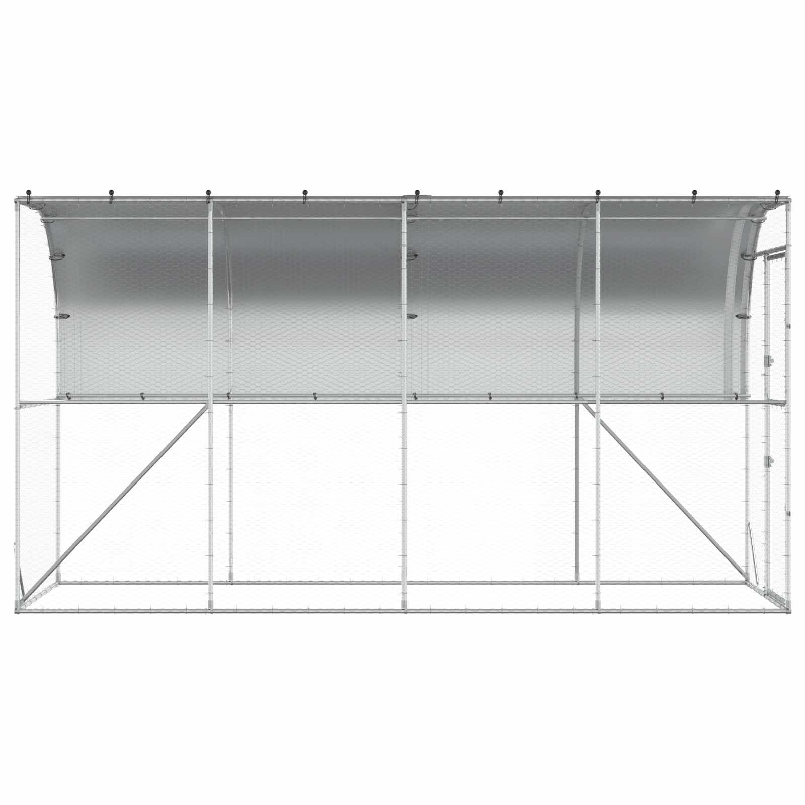 Kippenhok Tegen de Muur zilver 600 x 150 x 215 cm image 4