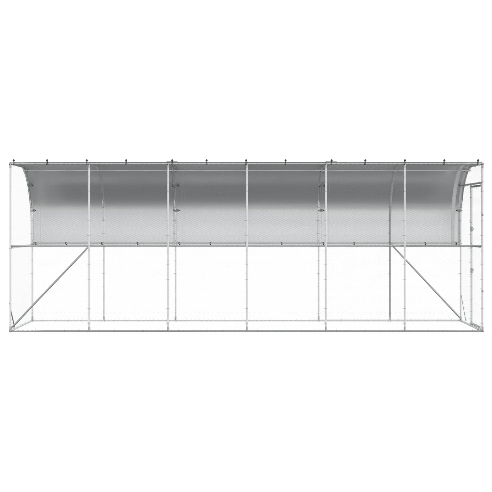 Kippenhok Tegen de Muur zilver 600 x 150 x 215 cm image 4