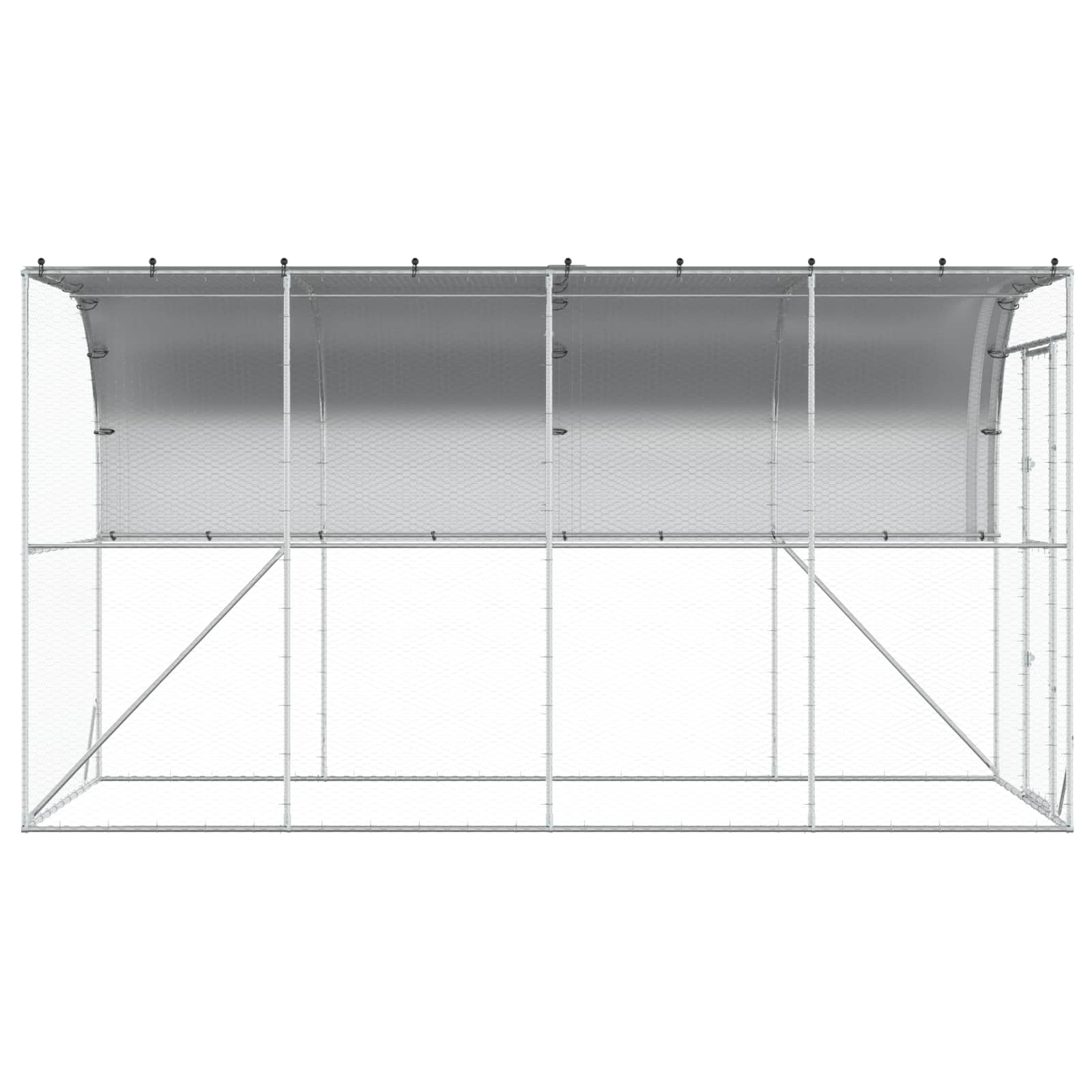 Kippenhok Tegen de Muur zilver 600 x 150 x 215 cm image 4