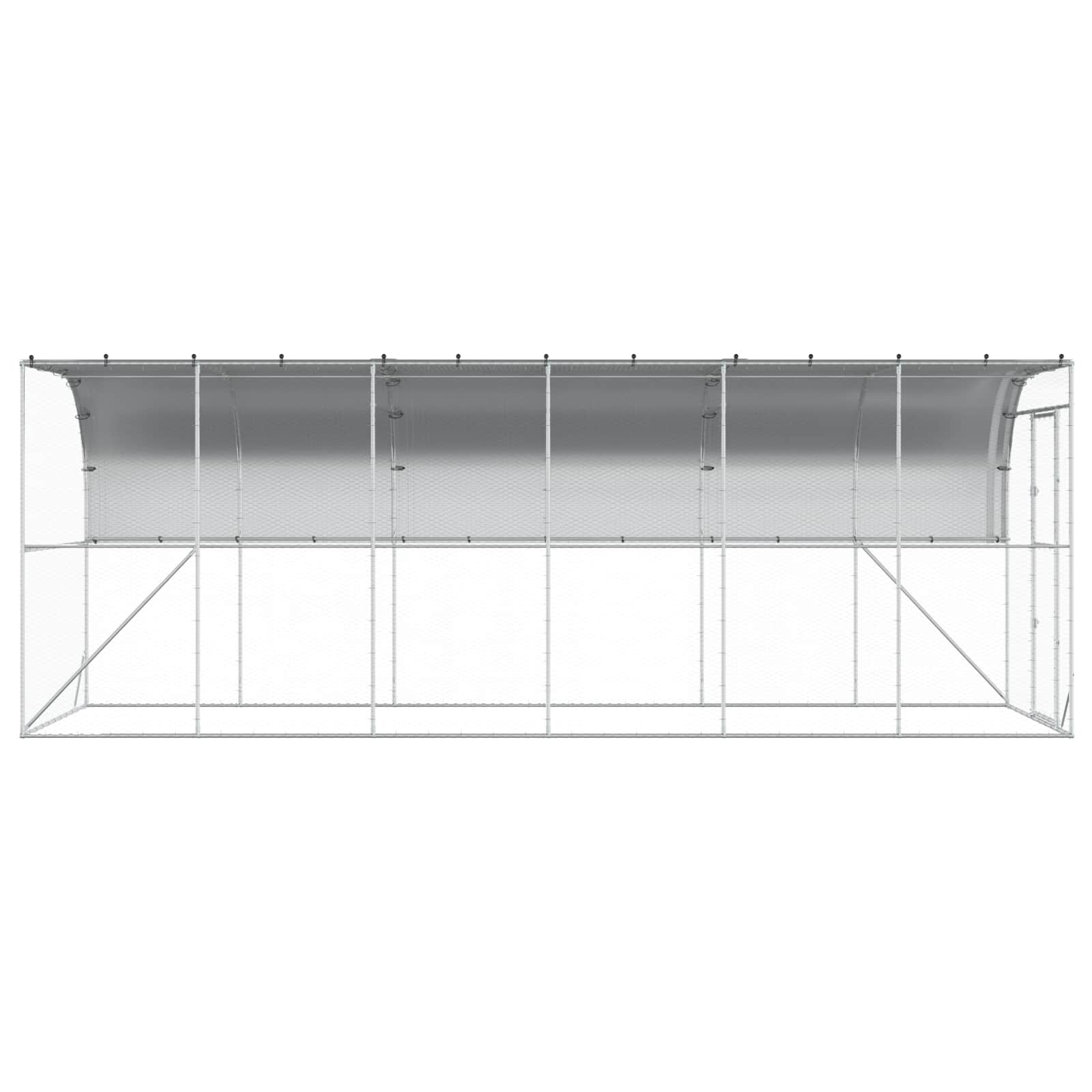 Kippenhok Tegen de Muur zilver 600 x 150 x 215 cm image 4