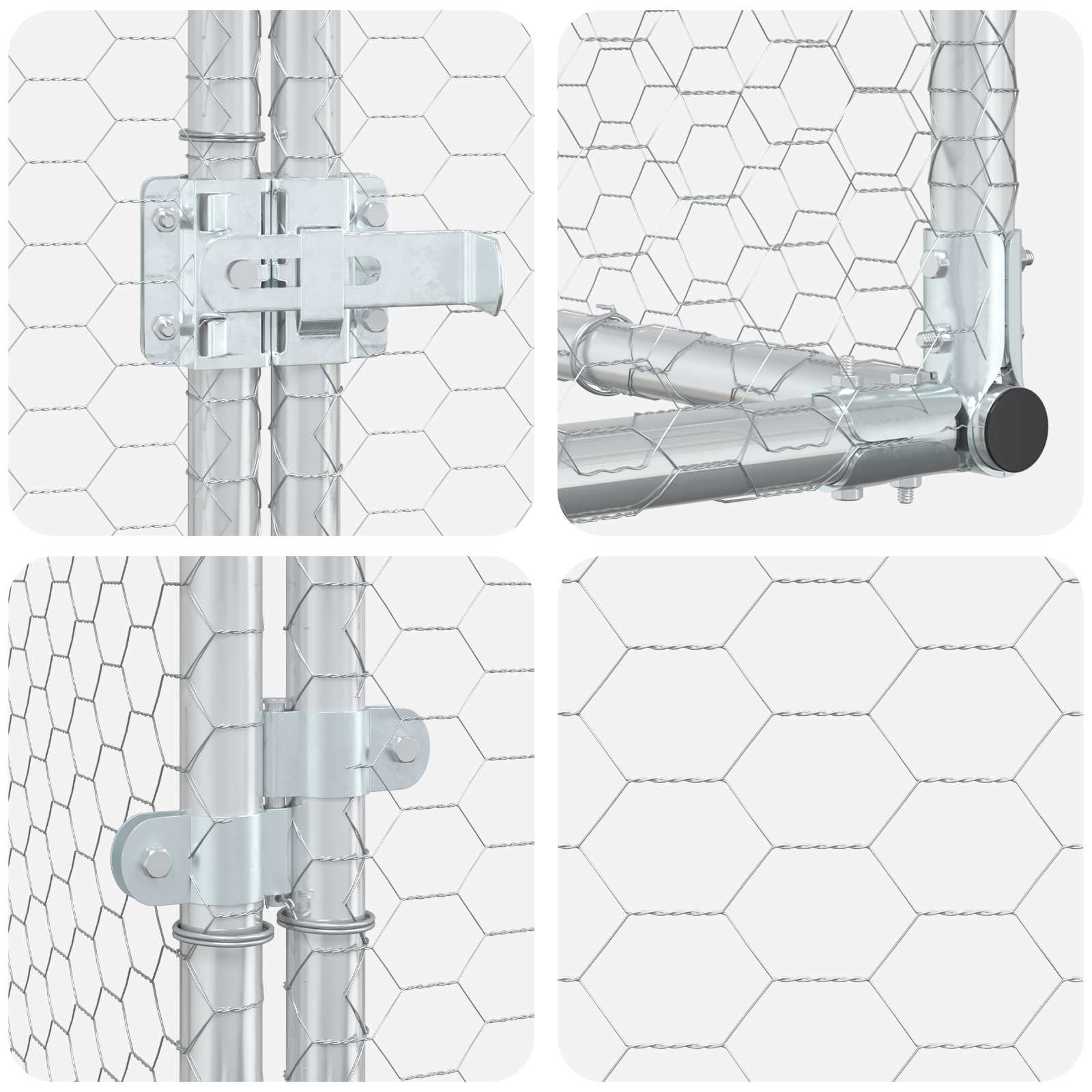 Kippenhok Tegen de Muur zilver 600 x 150 x 215 cm image 6