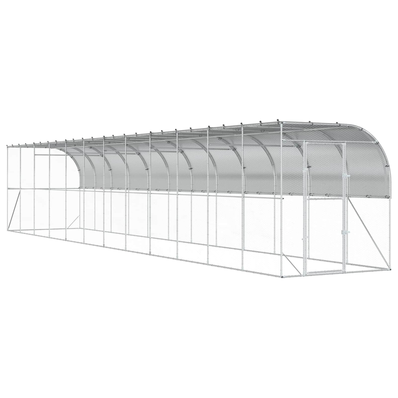 Kippenhok Tegen de Muur zilver 600 x 150 x 215 cm image 1