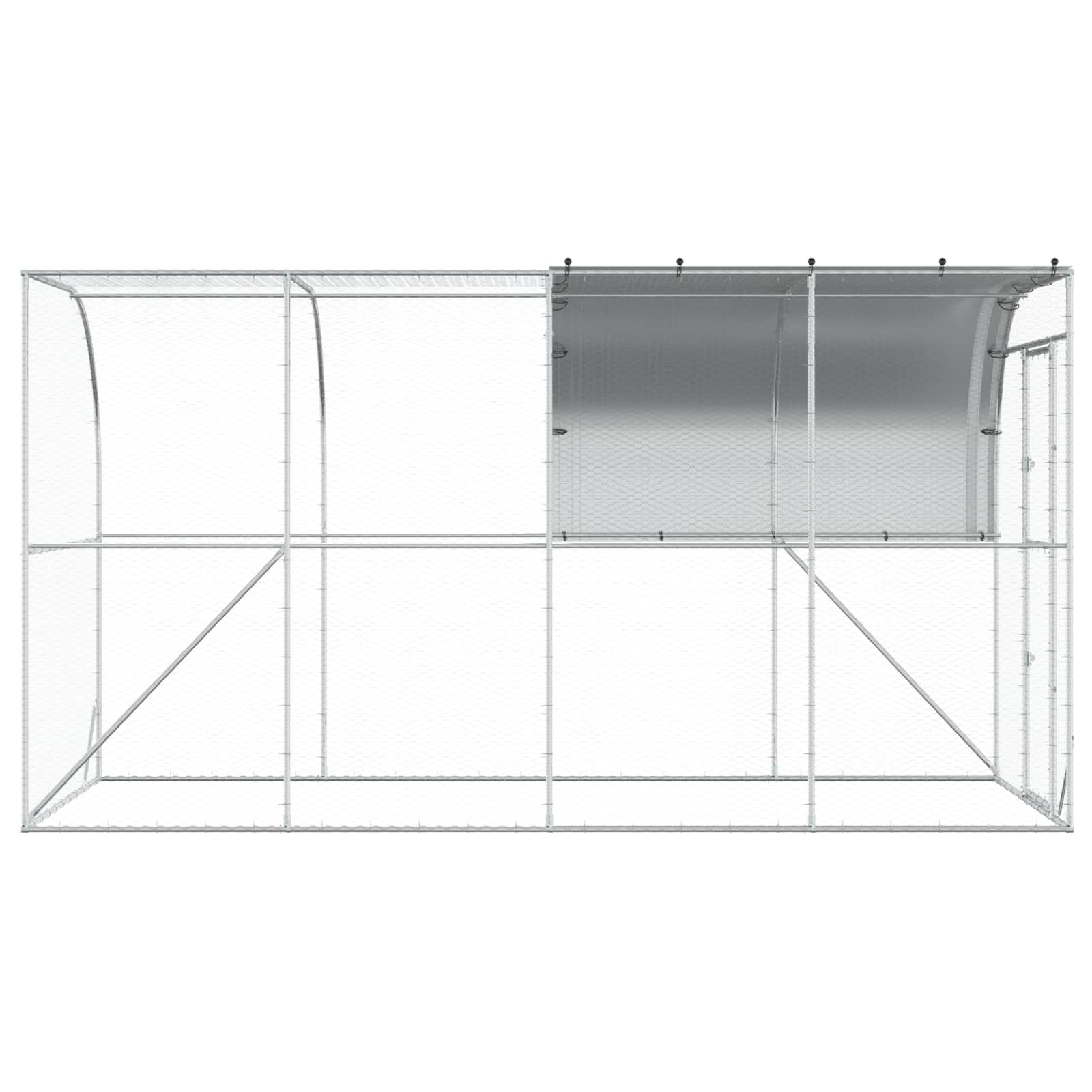Kippenhok Tegen de Muur zilver 400 x 200 x 215 cm image 4