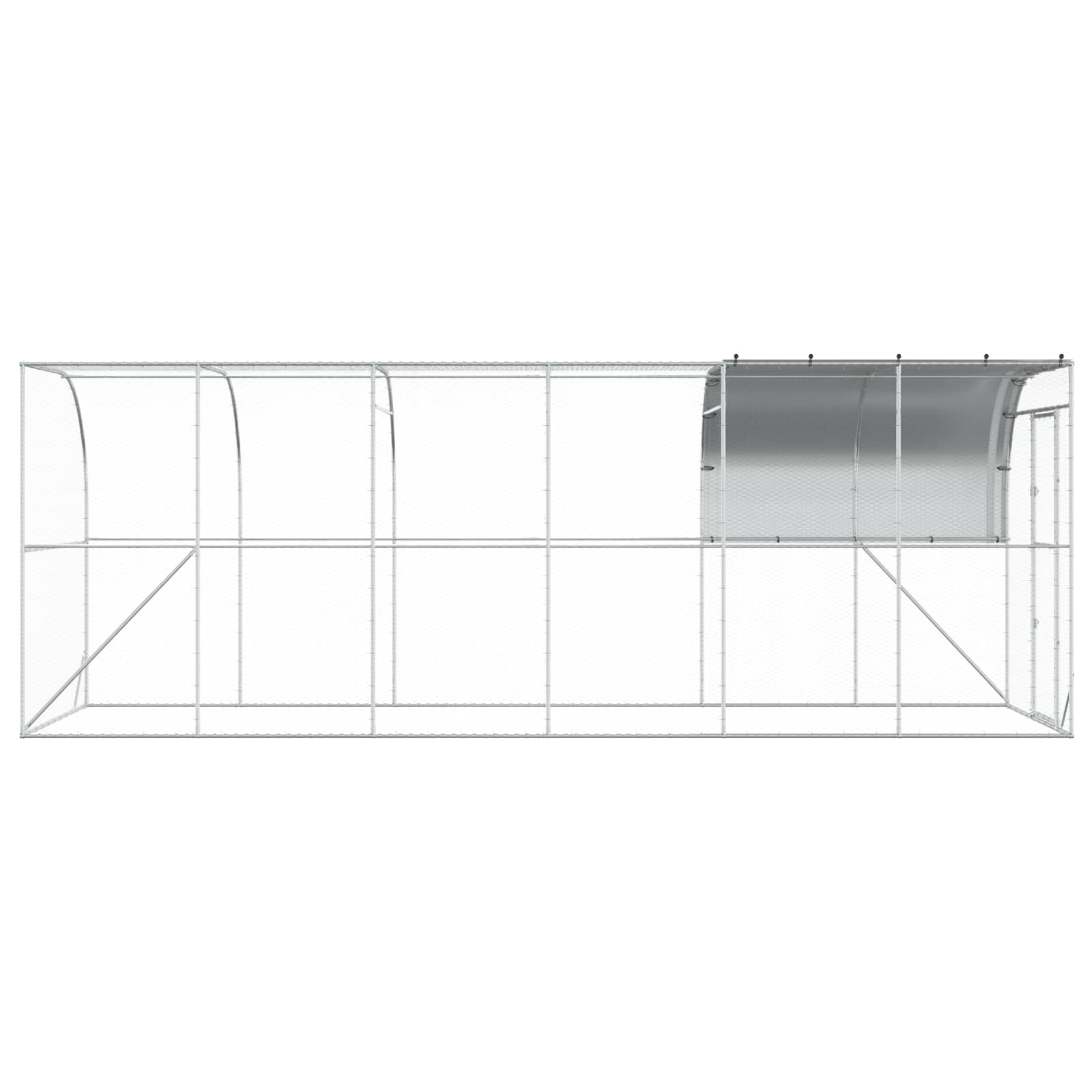 Kippenhok Tegen de Muur zilver 600 x 200 x 215 cm image 4