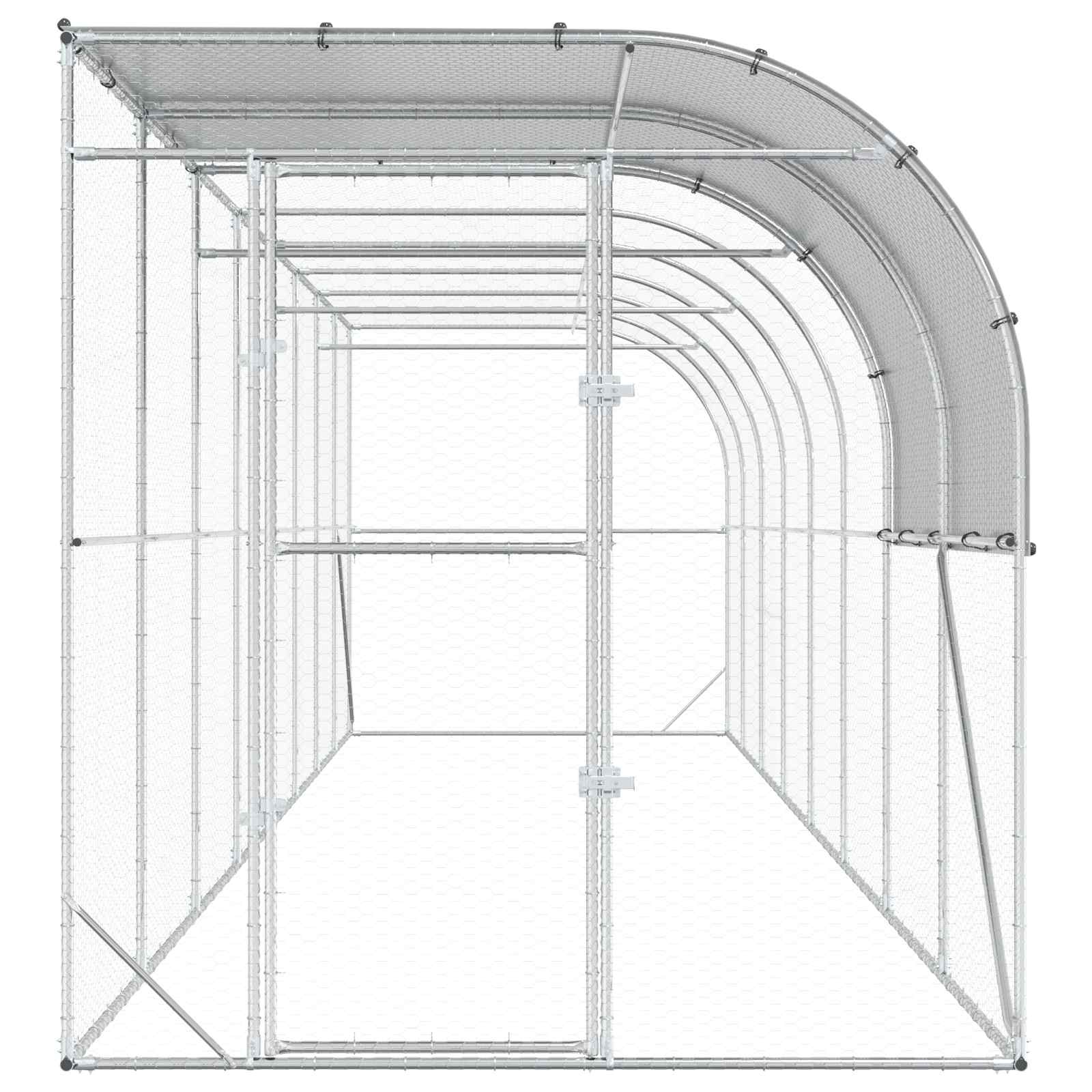 Kippenhok Tegen de Muur zilver 800 x 200 x 215 cm image 3