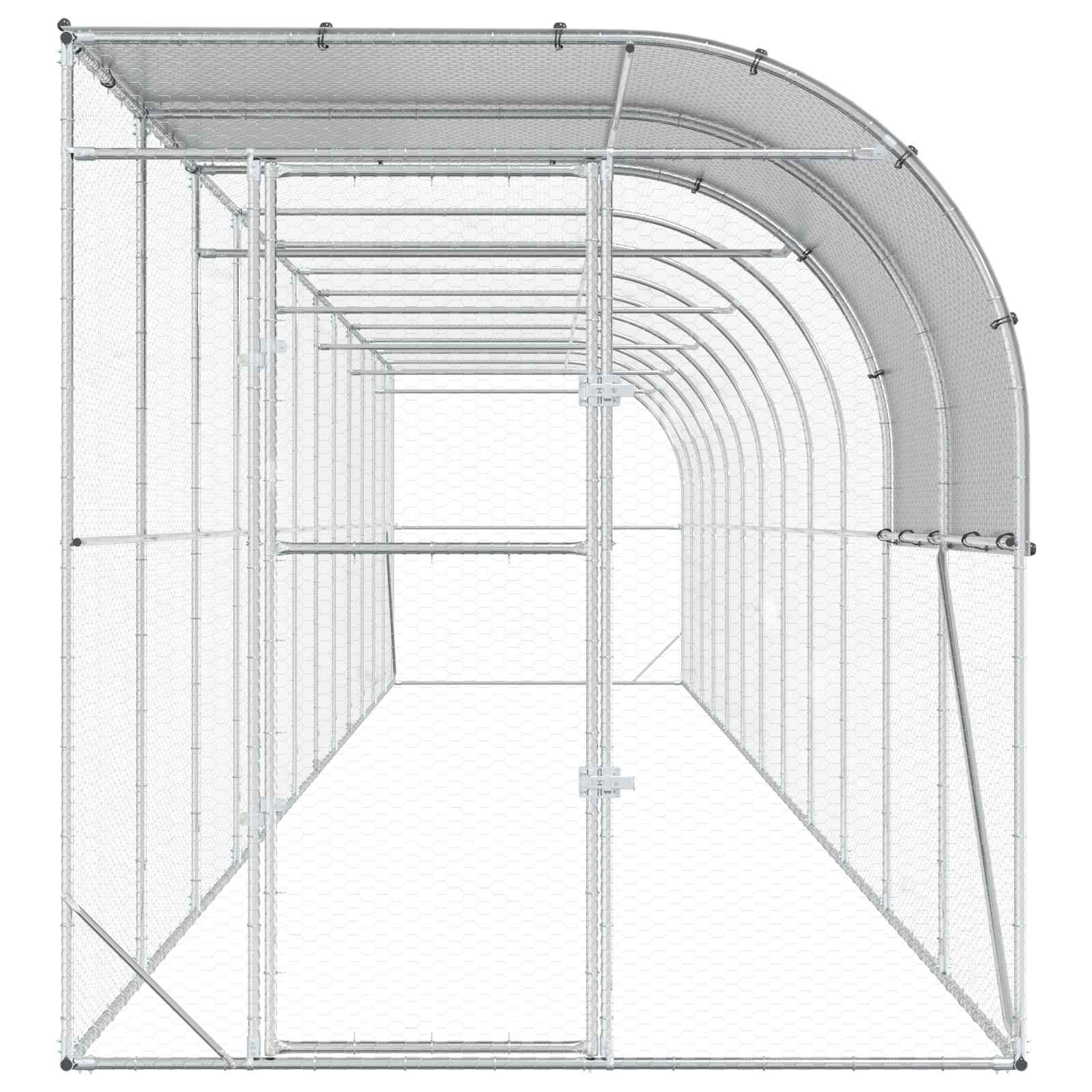 Kippenhok Tegen de Muur zilver 1200 x 200 x 215 cm image 3